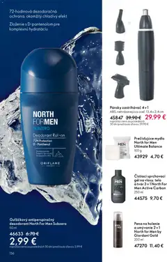 Oriflame leták platný od 25.03.2026 | Strana: 136 | Produkty: Pena na holenie, Mydlo, Dezodorant