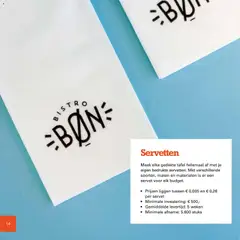 Sligro - Brochure bedrukte horeca producten  - Voorbeeld van een folder van Sligro, geldig van 27.10.2025 | Pagina: 14 | Producten: Tafel, Servet