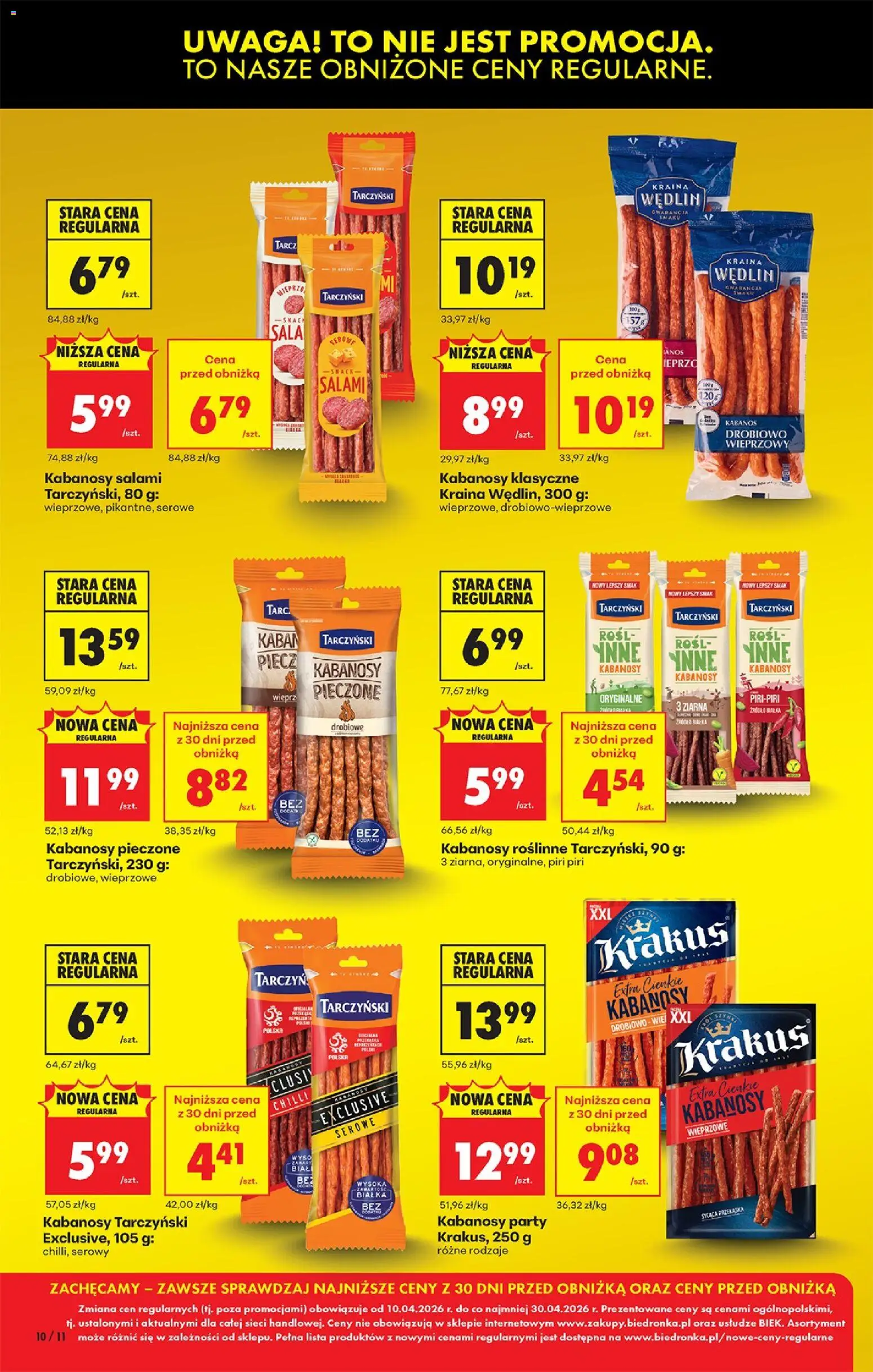 Biedronka gazetka od czwartku od 16.04.2026 | Strona: 12 | Produkty: Kabanosy, Salami
