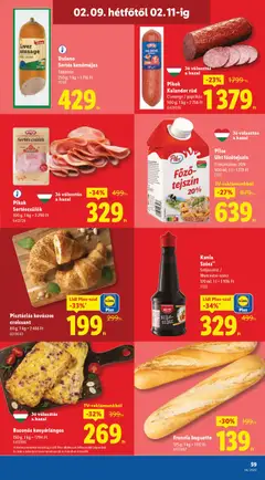 Kania Szósz, Szójaszósz / Worcester-szósz, 170 ml - amely érvényes a következő dátumtól: 05.02.2026 | Oldal: 59 | Termékek: Croissant, Kenőmájas, Sertéscsülök, Szójaszósz