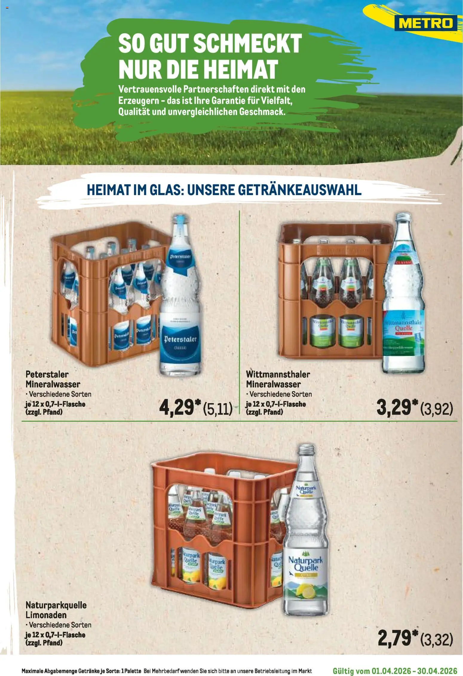 Metro Regionaler Flyer – gültig ab 01.04.2026 | Seite: 91 | Produkte: Mineralwasser