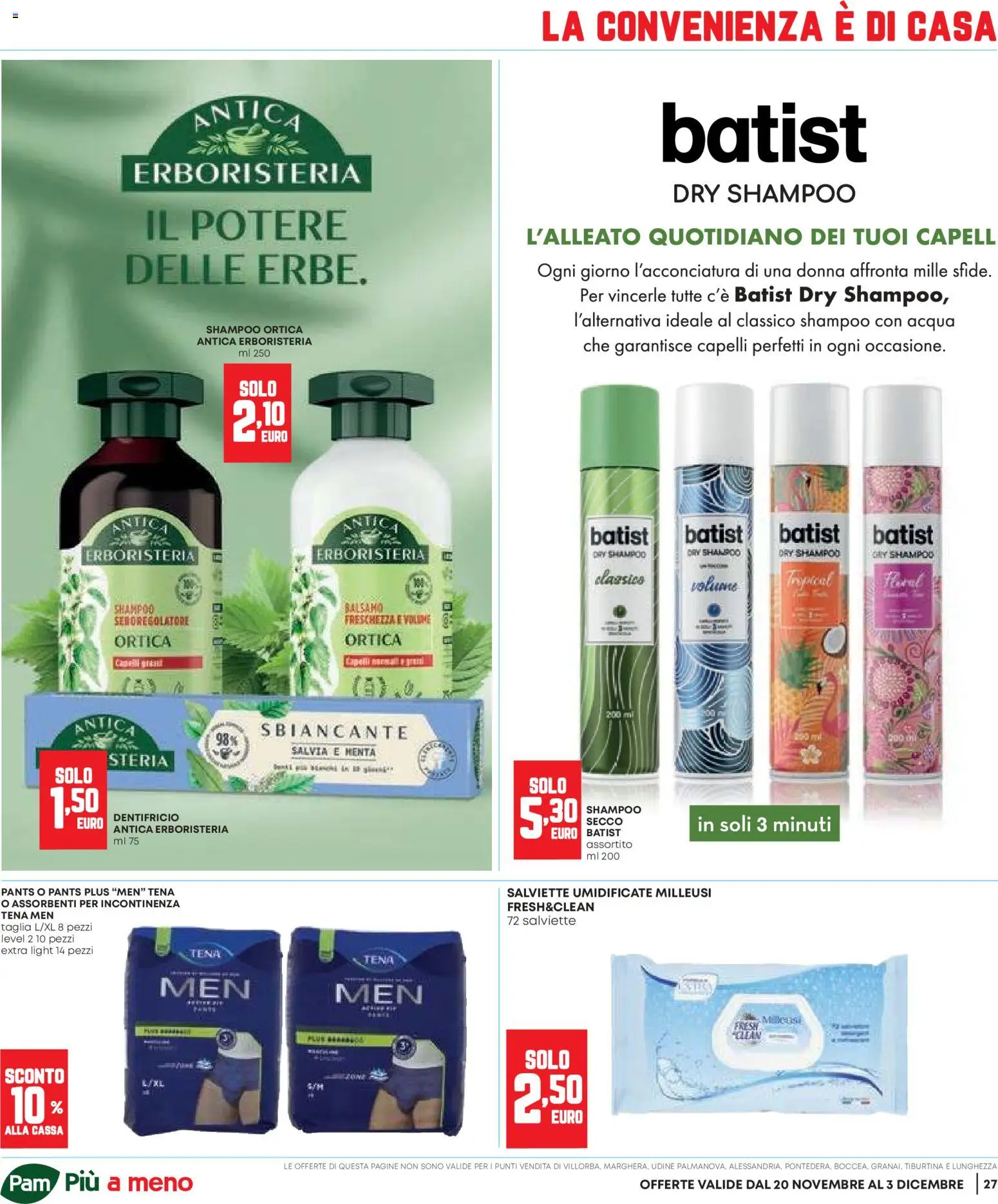 Volantino Panorama del 20.11.2025 | Pagina: 27 | Prodotti: Balsamo, Dentifricio, Acqua, Menta
