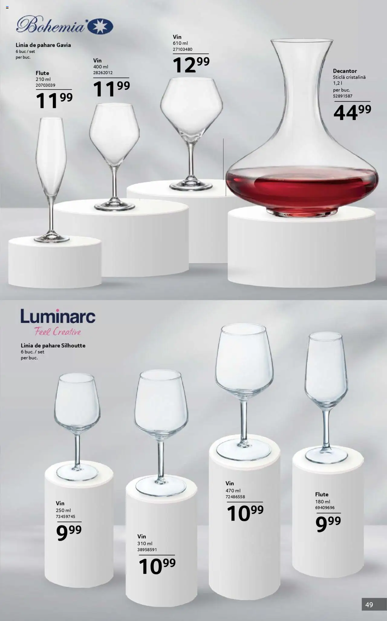 Noul catalog Selgros – valabil de la 01.10.2025 | Pagină: 49 | Produse: Pahare