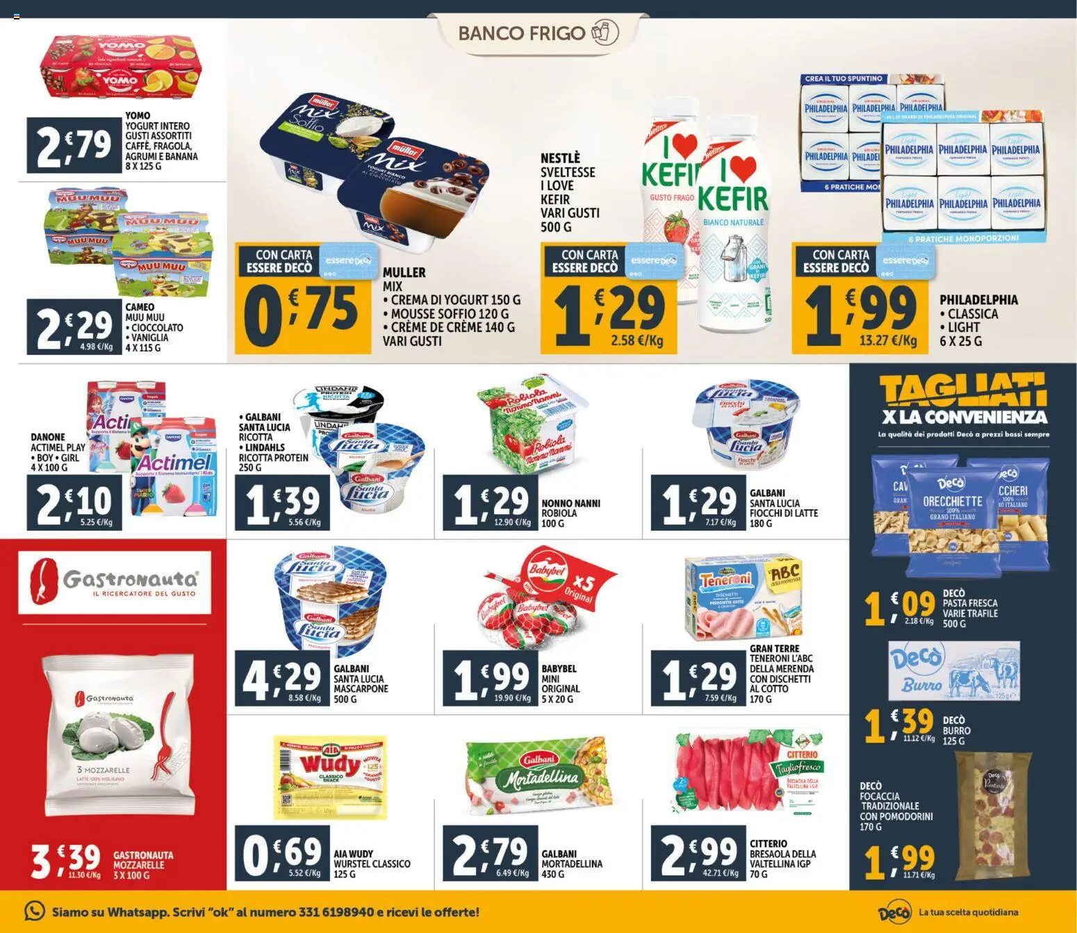 Volantino Decò del 30.01.2026 | Pagina: 11 | Prodotti: Focaccia, Pasta, Tonno, Orecchiette