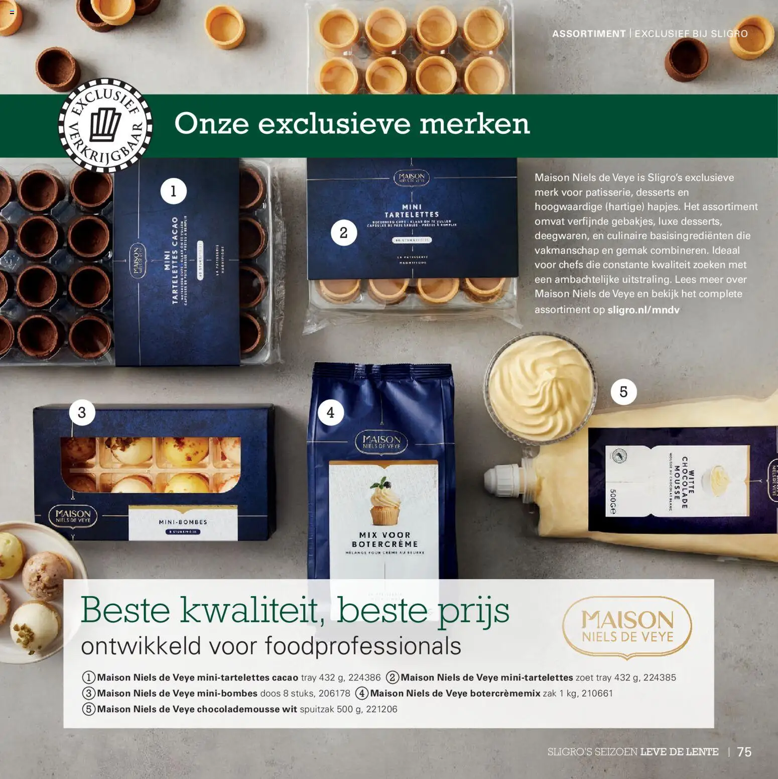 {H1} | Pagina: 75 | Producten: Chocolade, Fagyasztott gyümölcs, Zak, Crème