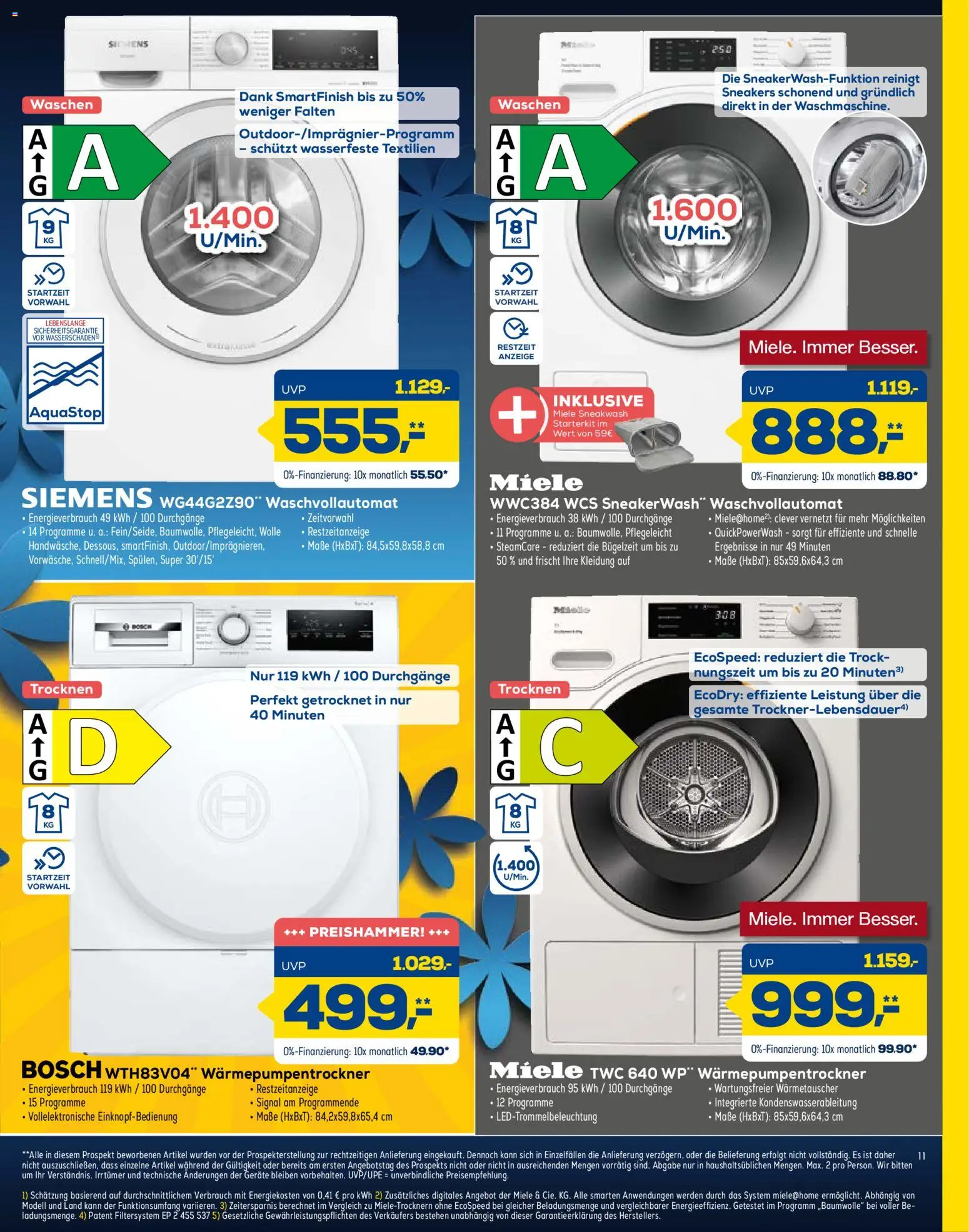 Euronics Technik in voller Blüte – gültig ab 28.02.2026 | Seite: 11 | Produkte: Miele, Bosch, Siemens