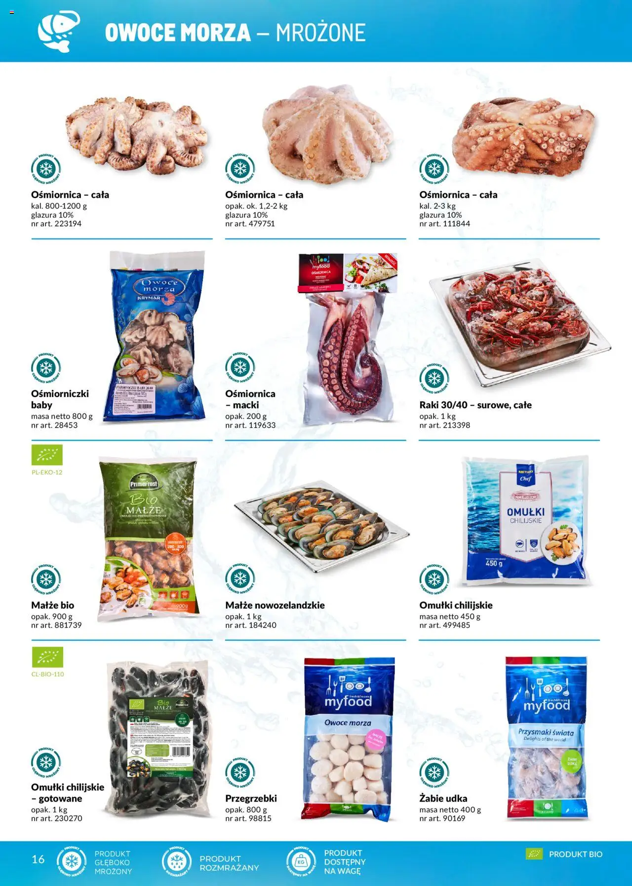 Makro Gazetka - Ryby i owoce morza od 01.05.2025 | Strona: 16 | Produkty: Przegrzebki, Udka, Owoce, Owoce morza