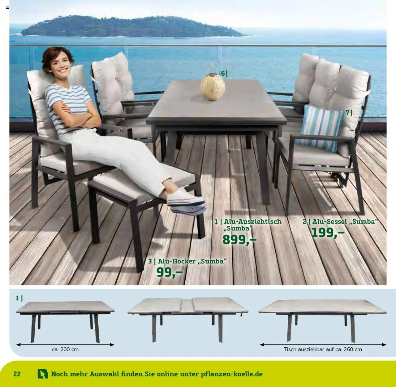 Pflanzen-Kölle Gartenmöbel Katalog 2025 – gültig ab 22.01.2025 | Seite: 22 | Produkte: Tisch