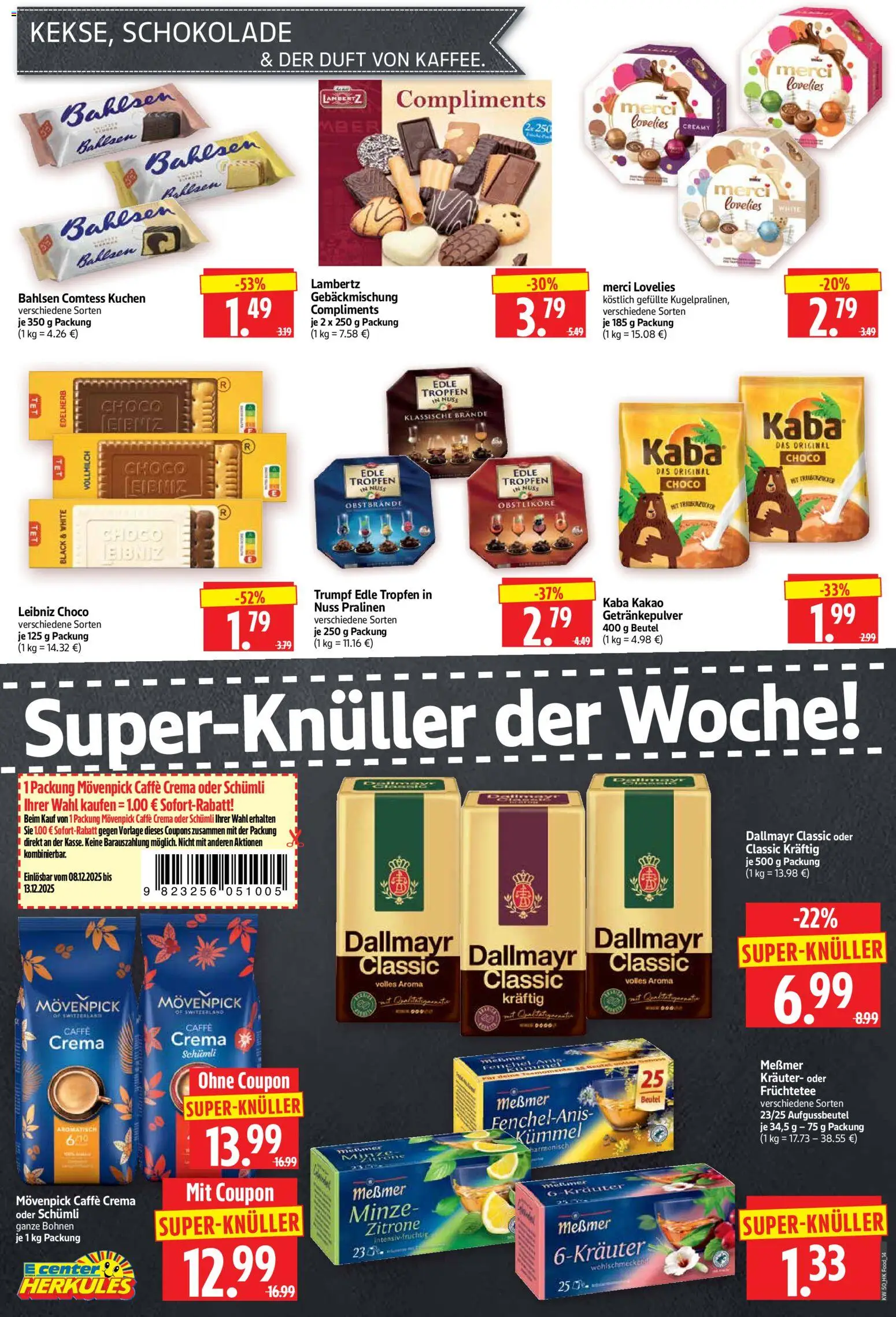HERKULES Prospekt 	 – gültig ab 08.12.2025 | Seite: 14 | Produkte: Merci, Messmer, Zitrone, Kuchen