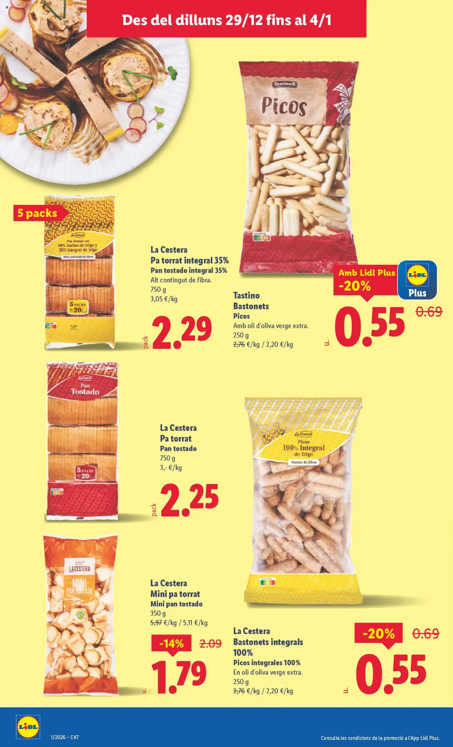 Lidl folleto │ válido desde el 29.12.2025 | Página: 14 | Productos: Pan