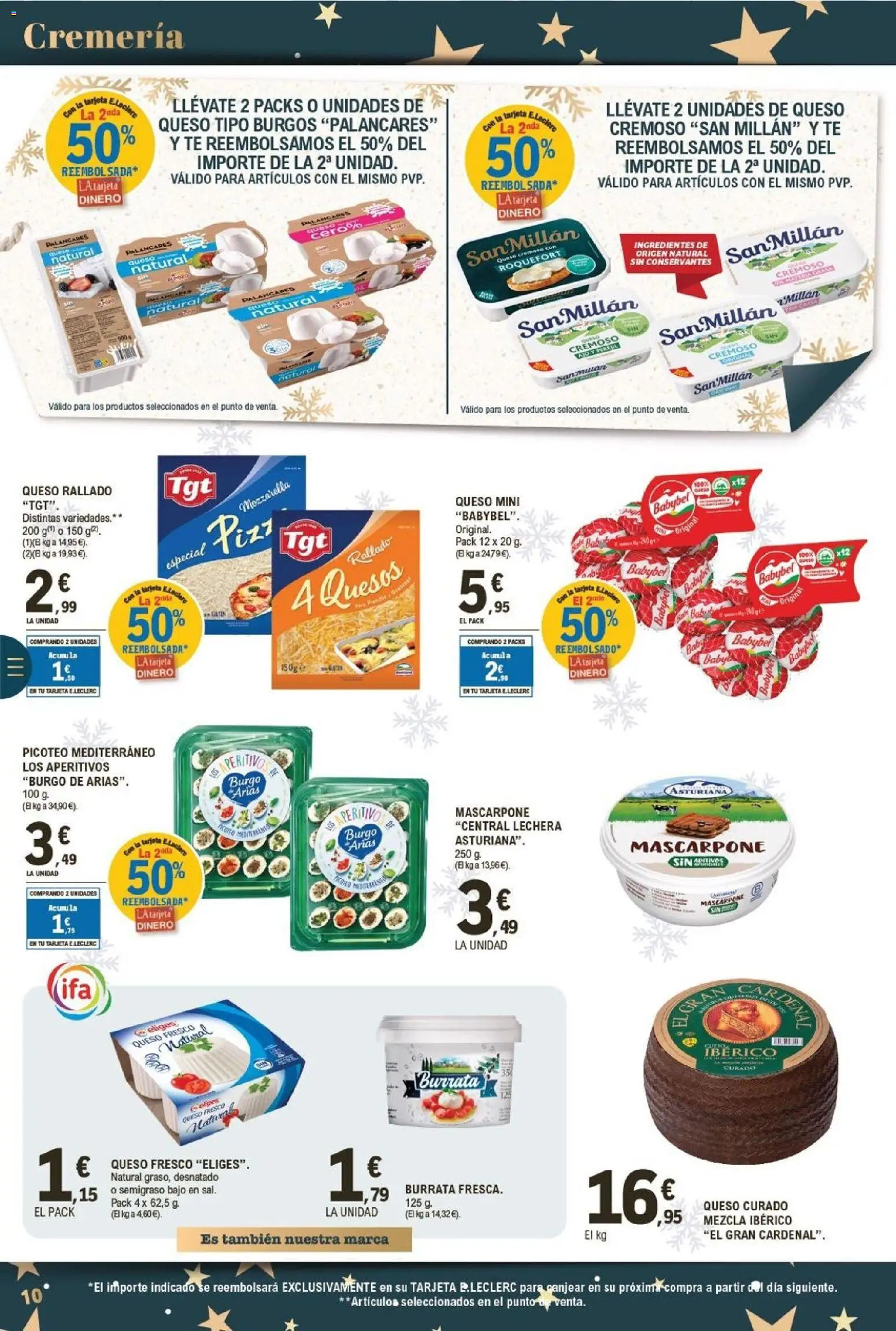 E.Leclerc folleto │ válido desde el 26.12.2025 | Página: 10 | Productos: Κρεμάστρα, Queso, Queso fresco, Queso rallado