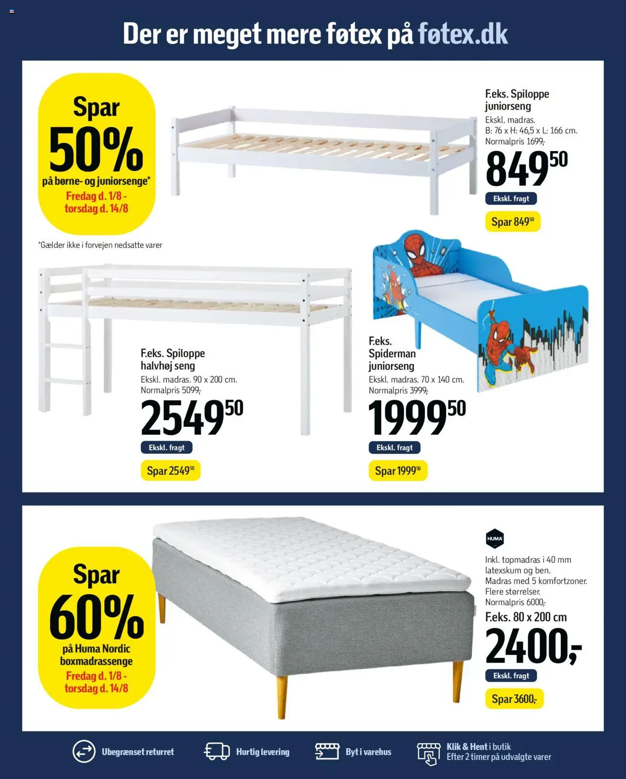 Føtex Tilbudsavis gyldig fra 01.08.2025 | Side: 65 | Produkter: Seng, Madras