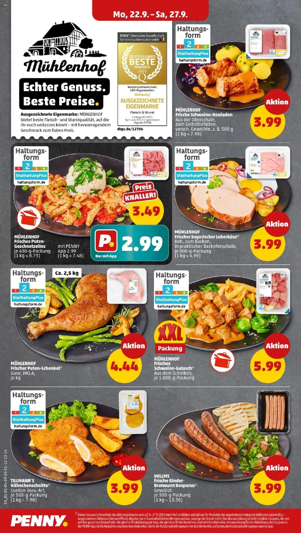 Penny - Berlin – gültig ab 22.09.2025 | Seite: 8 | Produkte: Bratwurst, Wurst, Fleisch, Leberkase