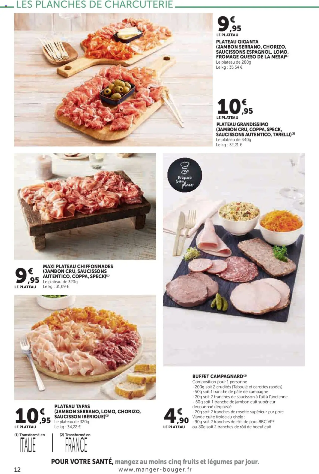  | Page: 12 | Produits: Carottes, Rôti de bœuf, Fromage, Viande