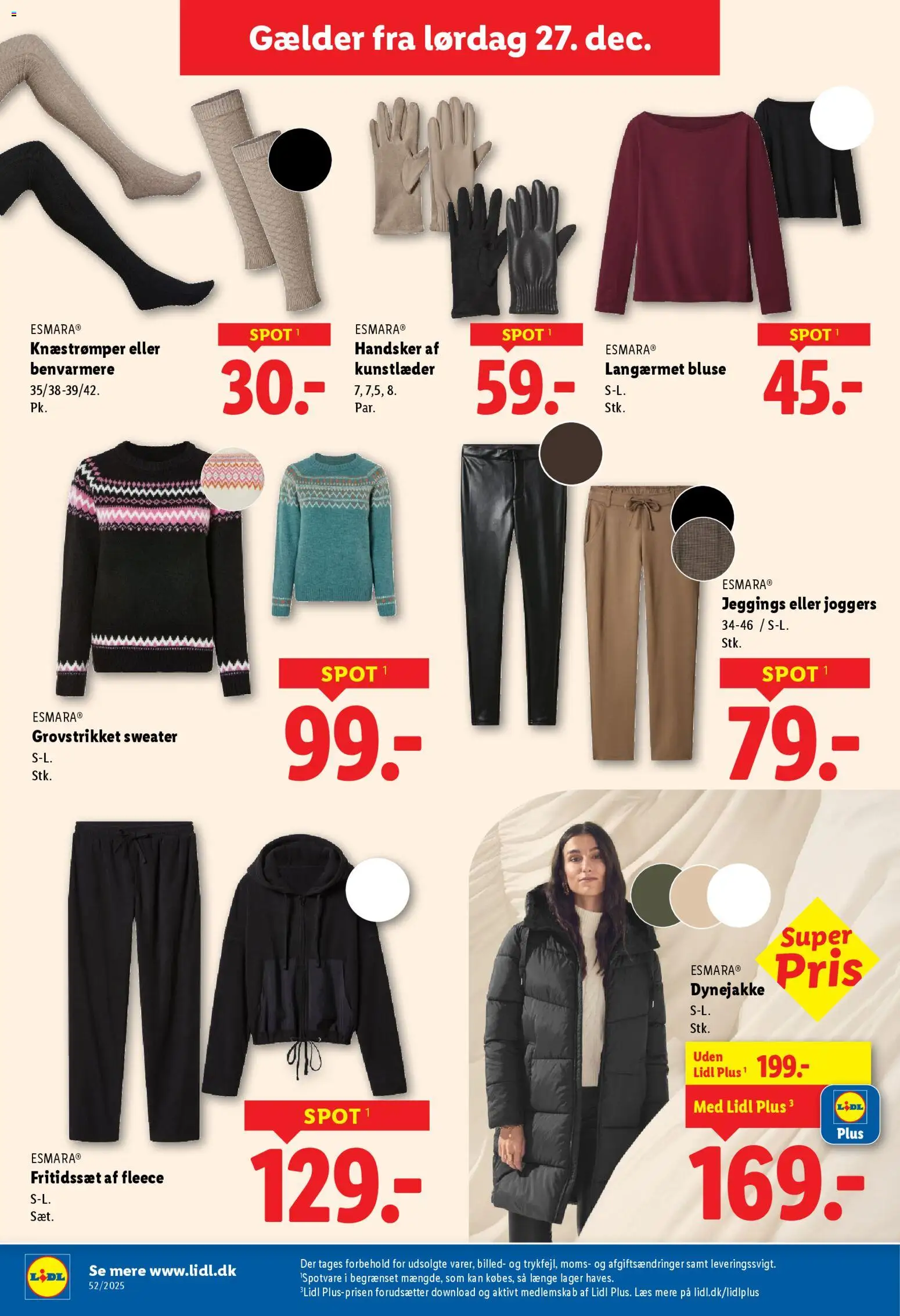 Lidl tilbudsavis – gyldig fra 27.12.2025 | Side: 34 | Produkter: Sweater, Handsker, Søm, Bluse