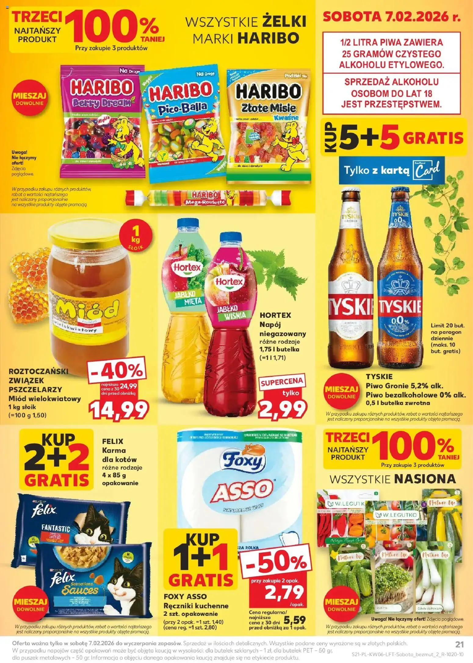 Kaufland gazetka od 05.02.2026 | Strona: 21 | Produkty: Karta, Miód, Mięta, Piwo