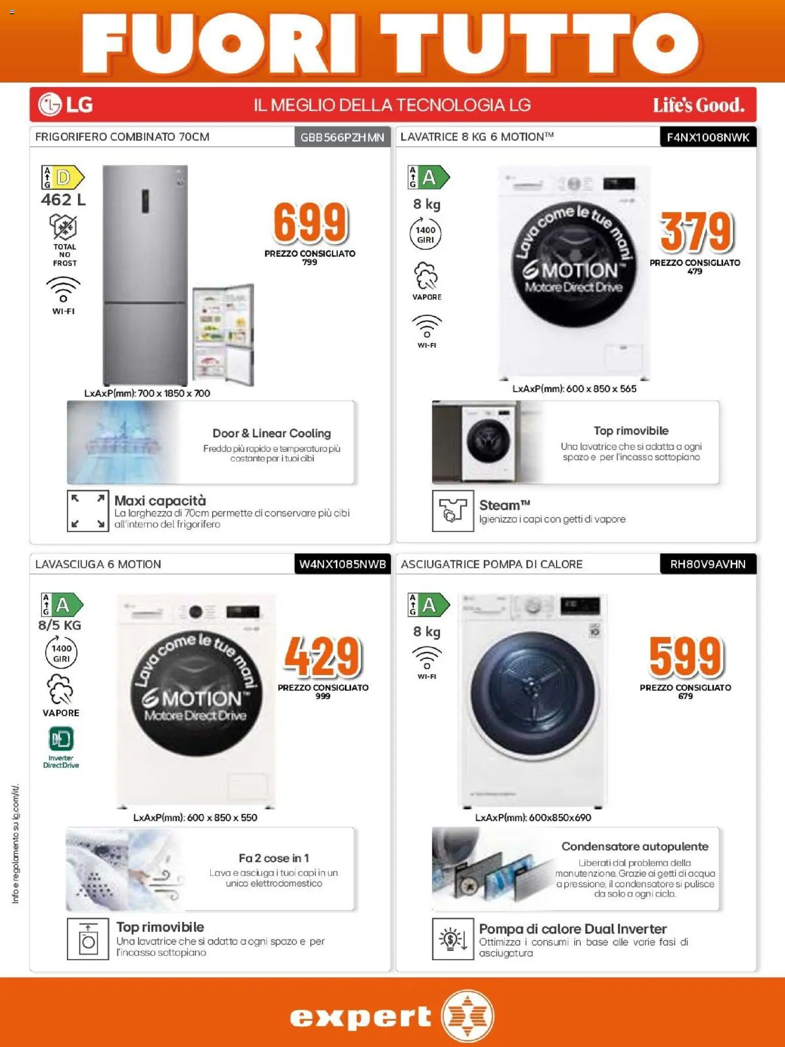 Volantino Expert del 27.12.2025 | Pagina: 5 | Prodotti: Lavasciuga, Acqua, Frigorifero, Frigorifero combinato