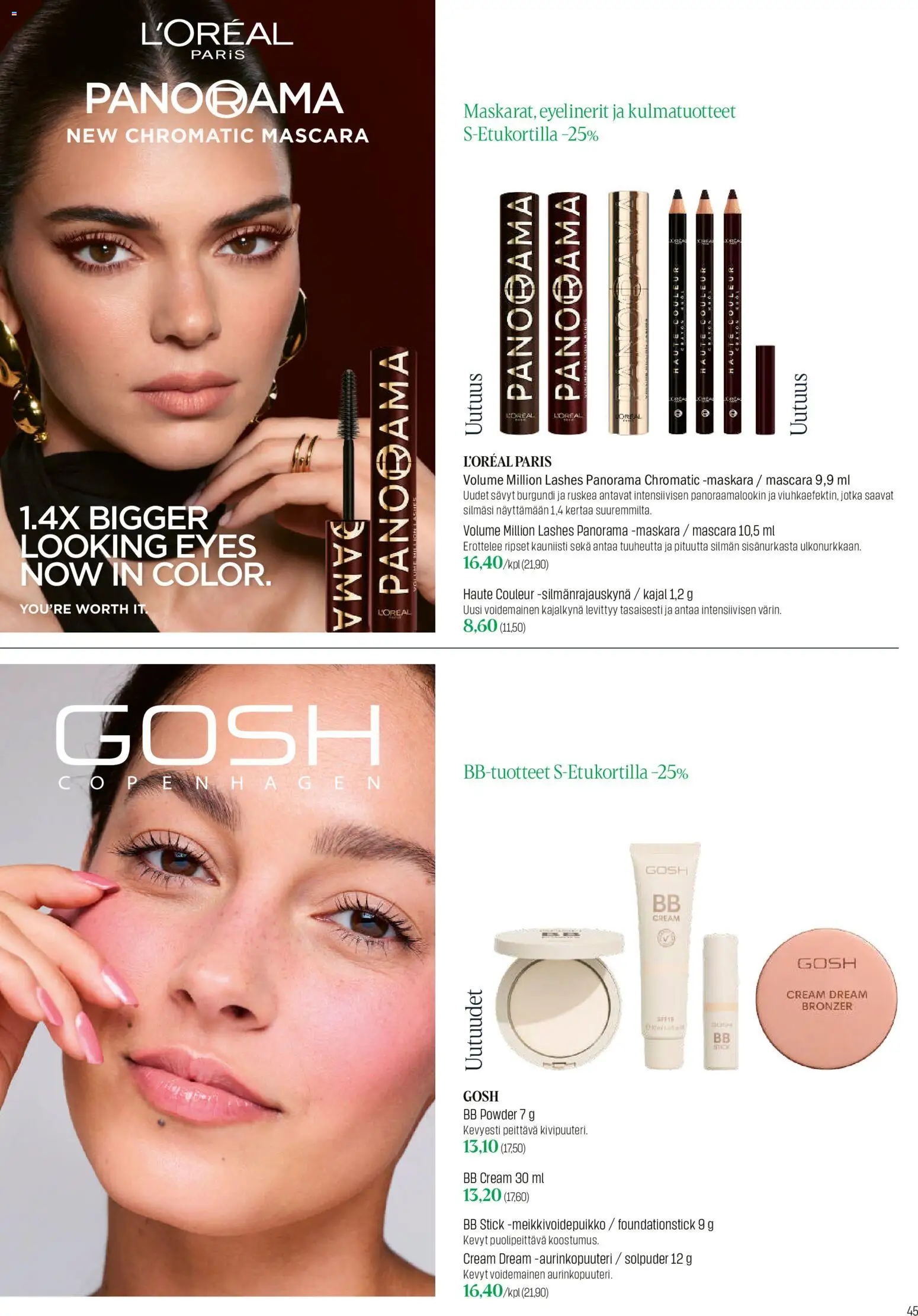 Sokos tarjoukset – voimassa 20.04.2026 alkaen | Sivu: 45 | Tuotteet: BB cream, Aurinkopuuteri, Bronzer