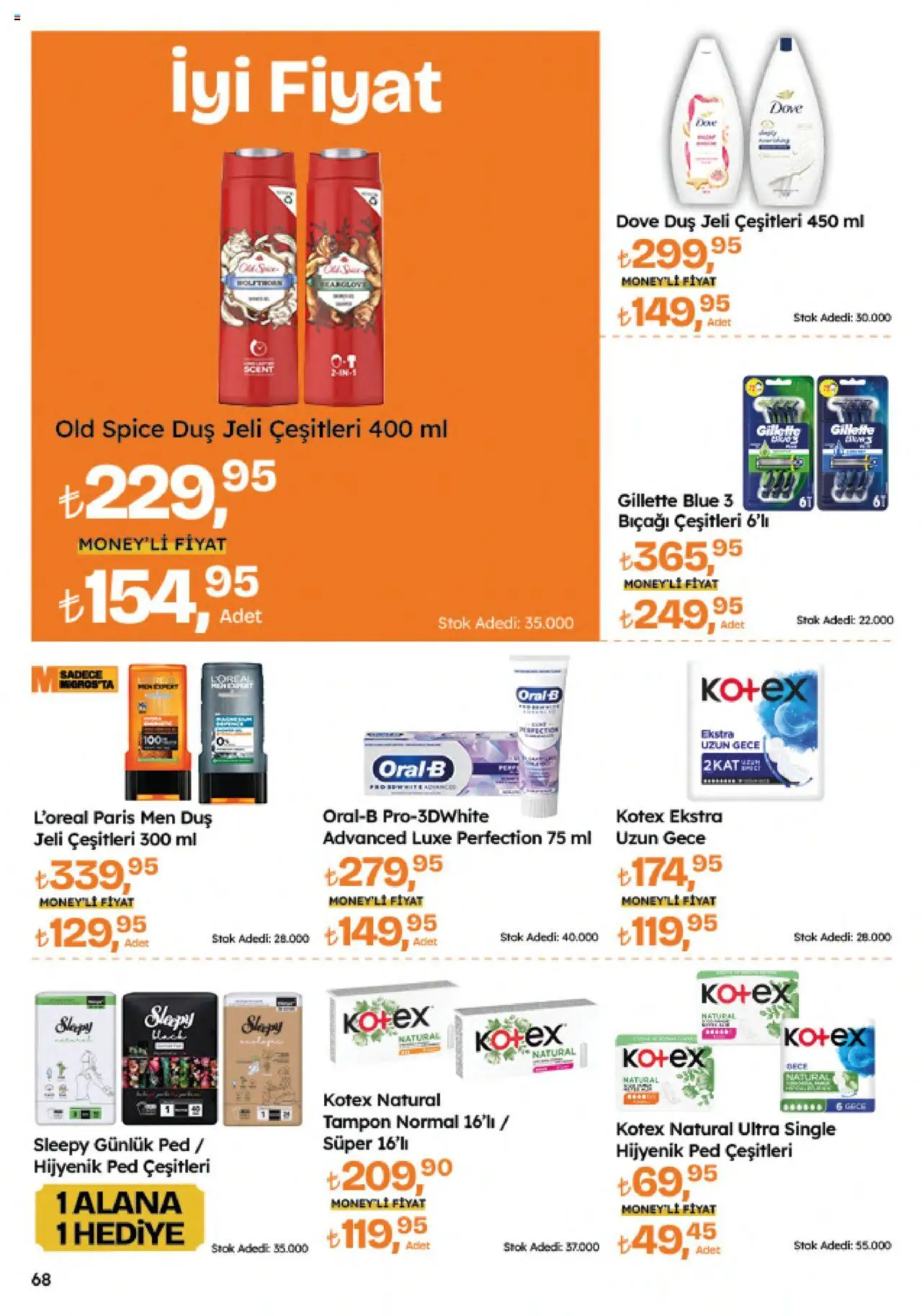 Migros Katalog - 5M Migroskop Dijital - 07.08.2025 tarihinden itibaren geçerlidir | Sayfa: 68 | Ürünler: Hijyenik ped, Duş, Duş jeli