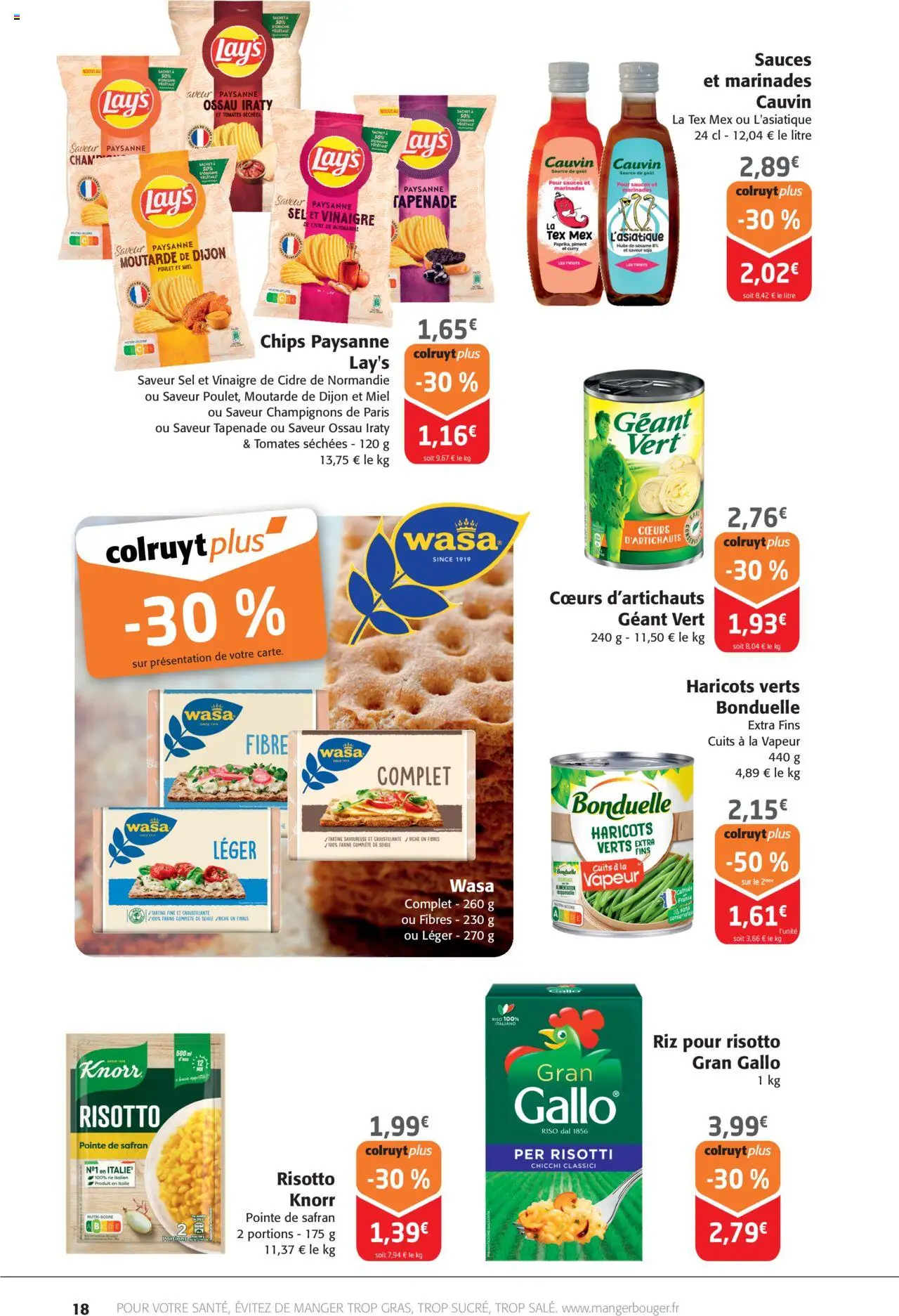  | Page: 18 | Produits: Sel, Curry, Vinaigre, Riz