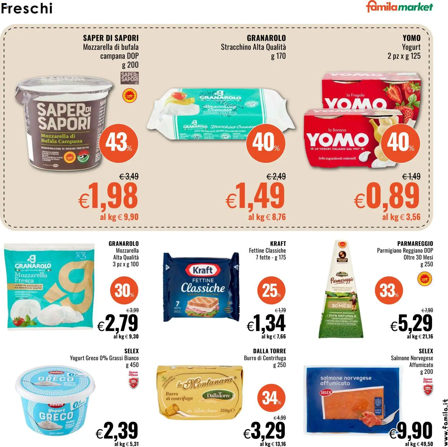 Volantino Famila del 22.01.2026 | Pagina: 5 | Prodotti: Yogurt greco, Yogurt, Latte, Stracchino