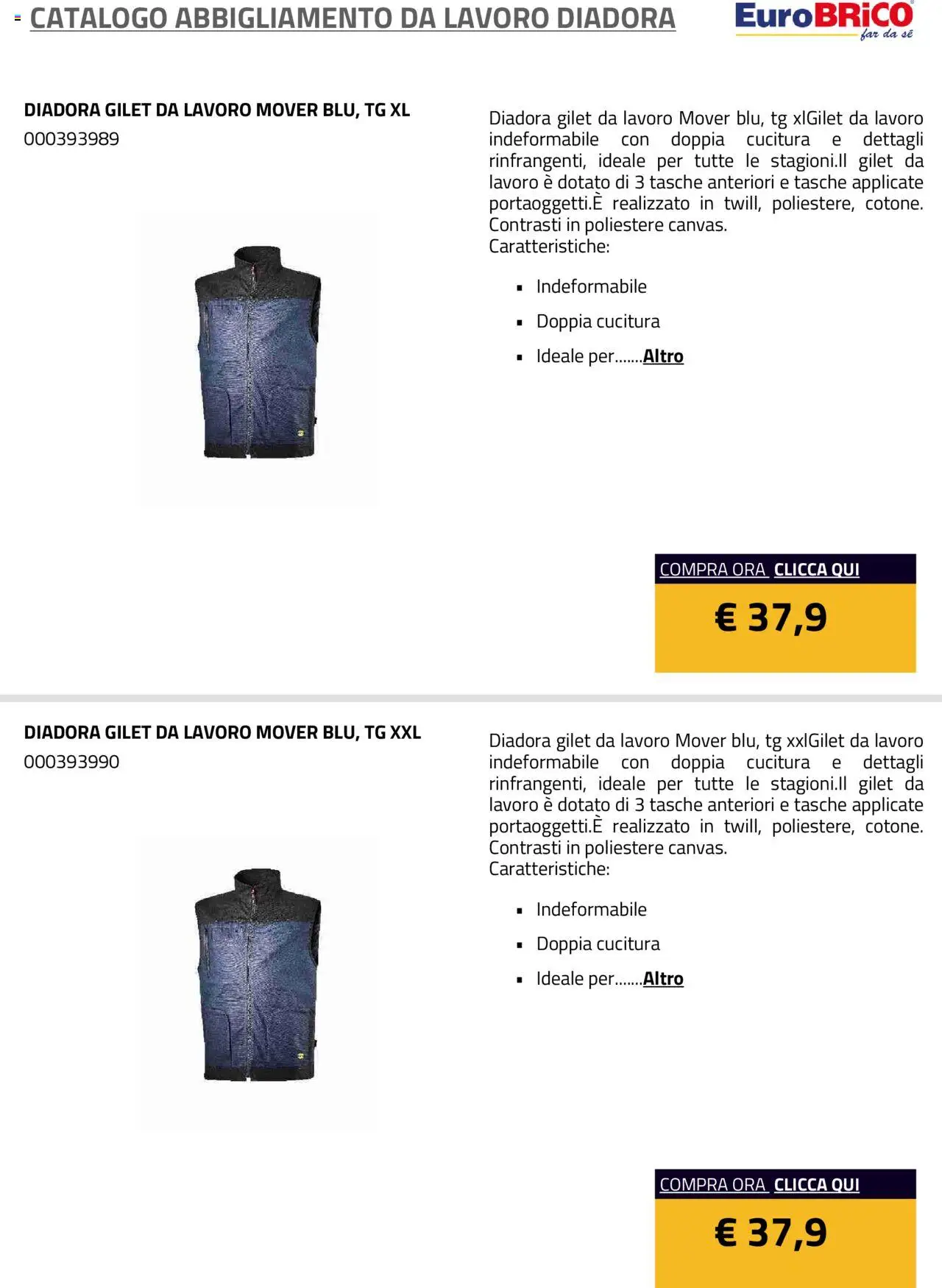 Volantino Eurobrico del 23.07.2025 | Pagina: 14 | Prodotti: Gilet