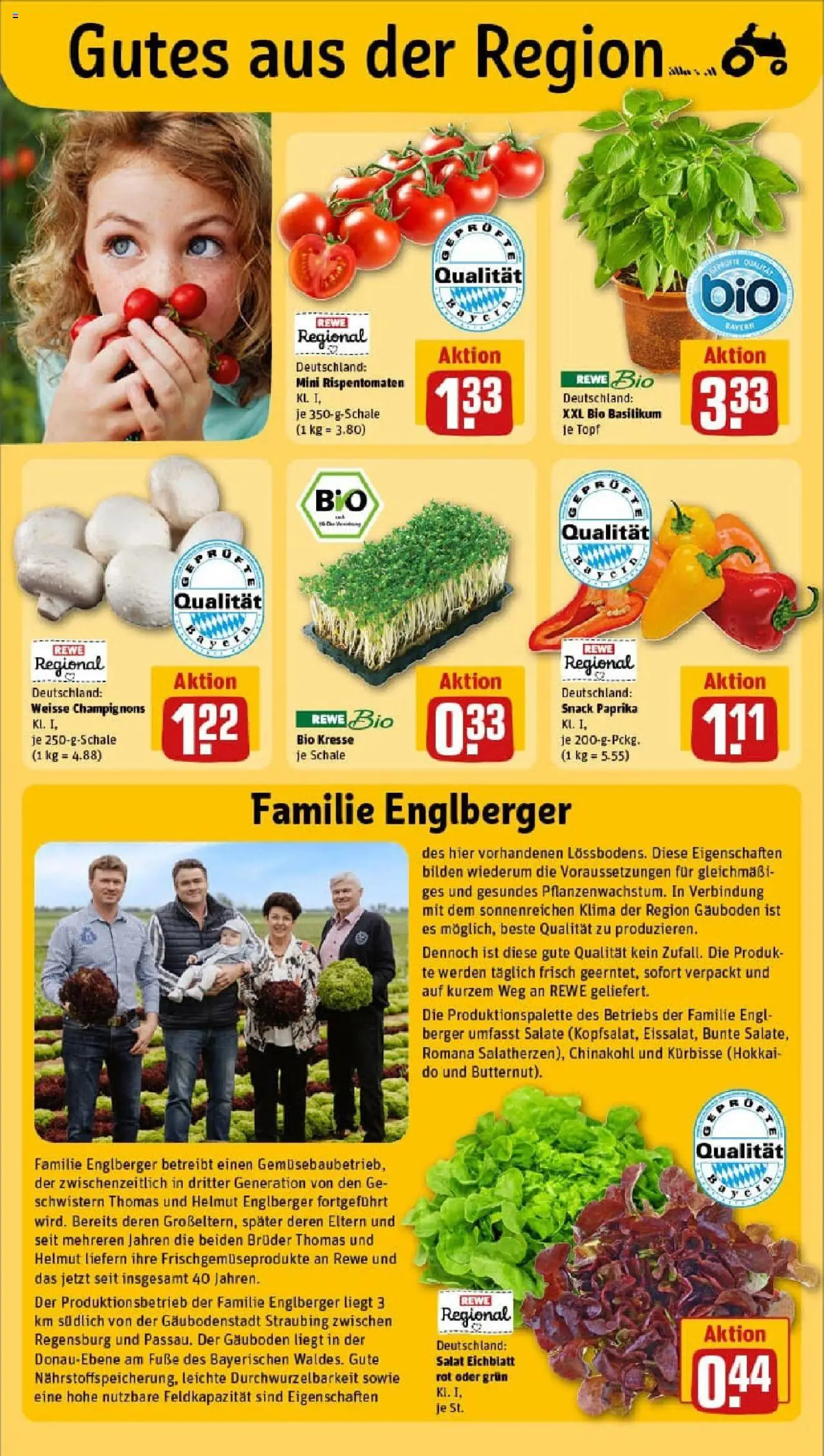 Rewe prospekt Münchberg	 - gültig ab dem 29.06.2025 | Seite: 28 | Produkte: Champignons, Paprika, Chinakohl, Salat