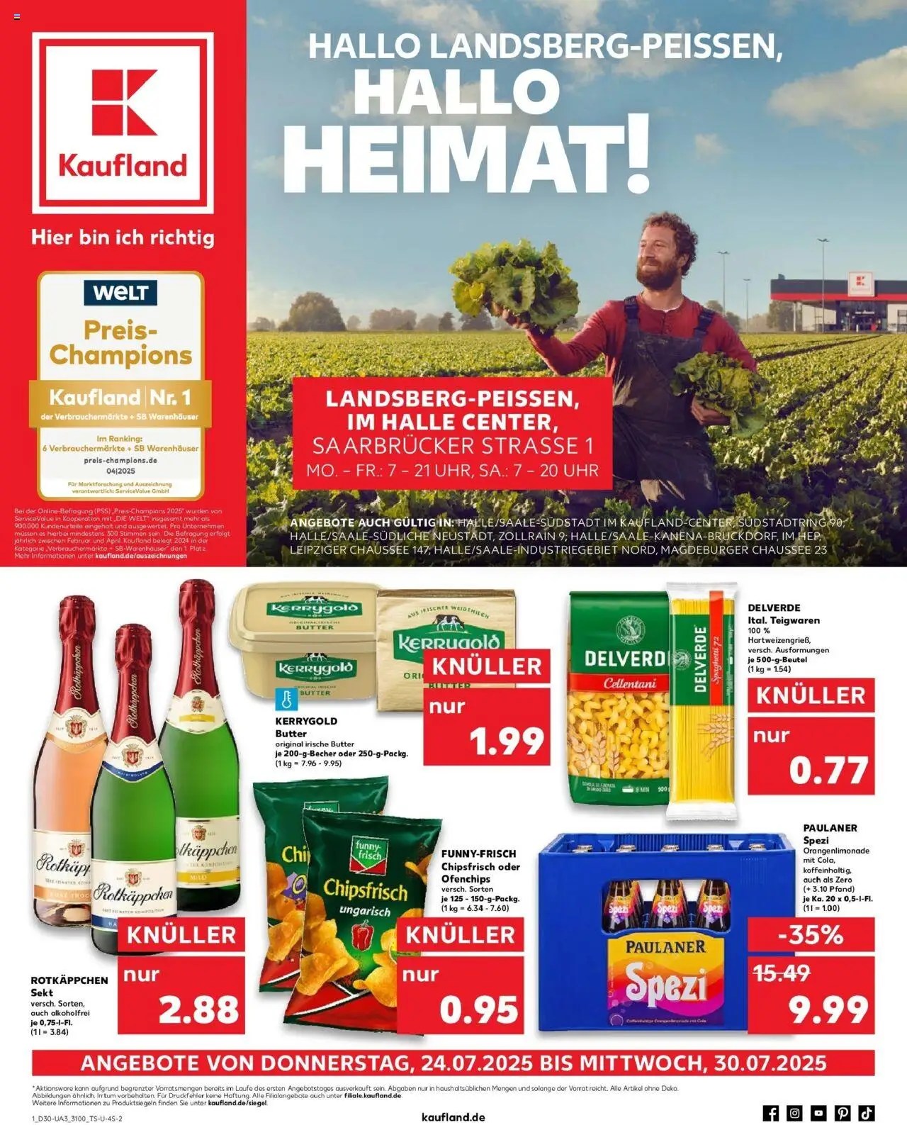 Kaufland prospekt Halle (Saale)	 - gültig ab dem 27.07.2025 | Seite: 16 | Produkte: Rotkappchen sekt, Sekt, Pasta, Chips
