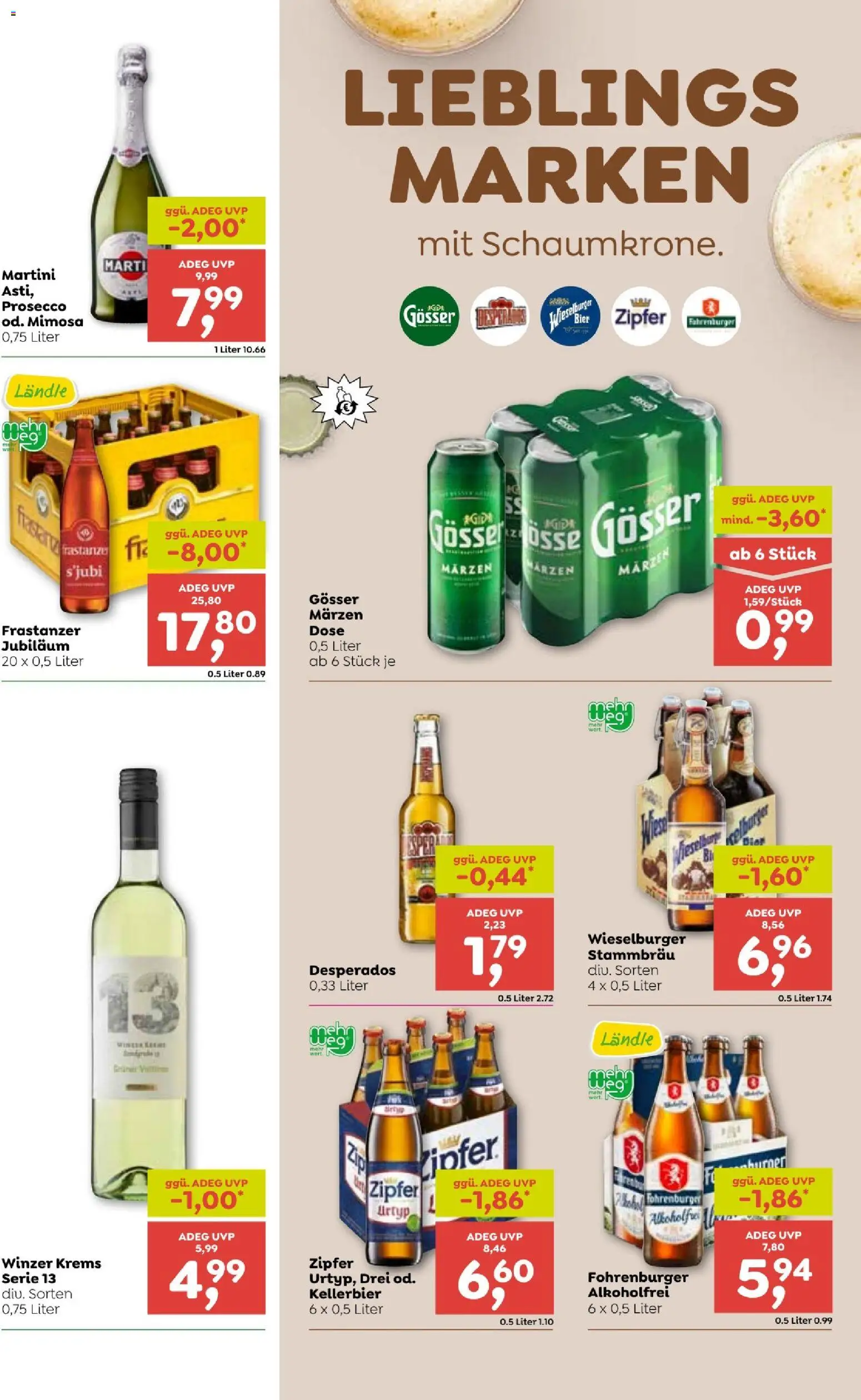 ADEG Vorarlberg gültig ab 15.01.2026 | Seite: 13 | Produkte: Bier