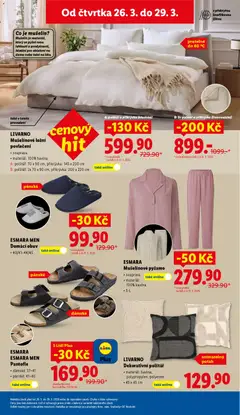 Náhled letáku LIVARNO Mušelínové ložní povlečení, souprava, materiál: 100% bavlna, A: polštář: 70 x 90 cm, přikrývka: 140 x 200 cm, B: polštář: 2x 70 x 90 cm, přikrývka: 200 x 220 cm od 26.03.2026 | Strana: 37
