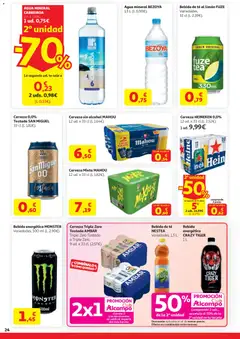 Vista previa Alcampo  HG Unico Mad válido desde el 07.04.2026 | Página: 31 | Productos: Cerveza sin alcohol, Cerveza, Agua mineral, Σπανάκι
