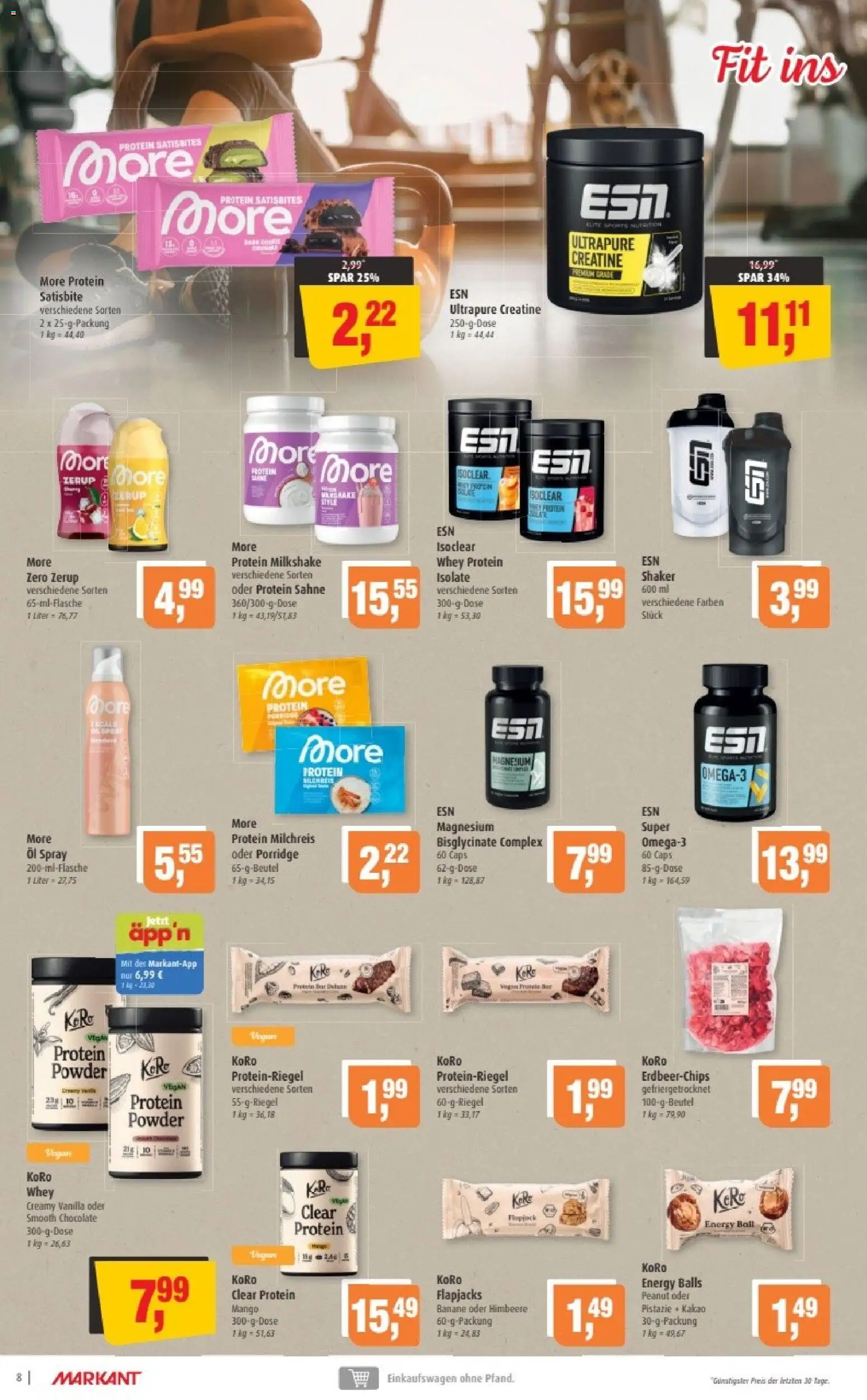 Markant Prospekt 	 – gültig ab 05.01.2026 | Seite: 8 | Produkte: Energy, Mango, Himbeere, Sahne