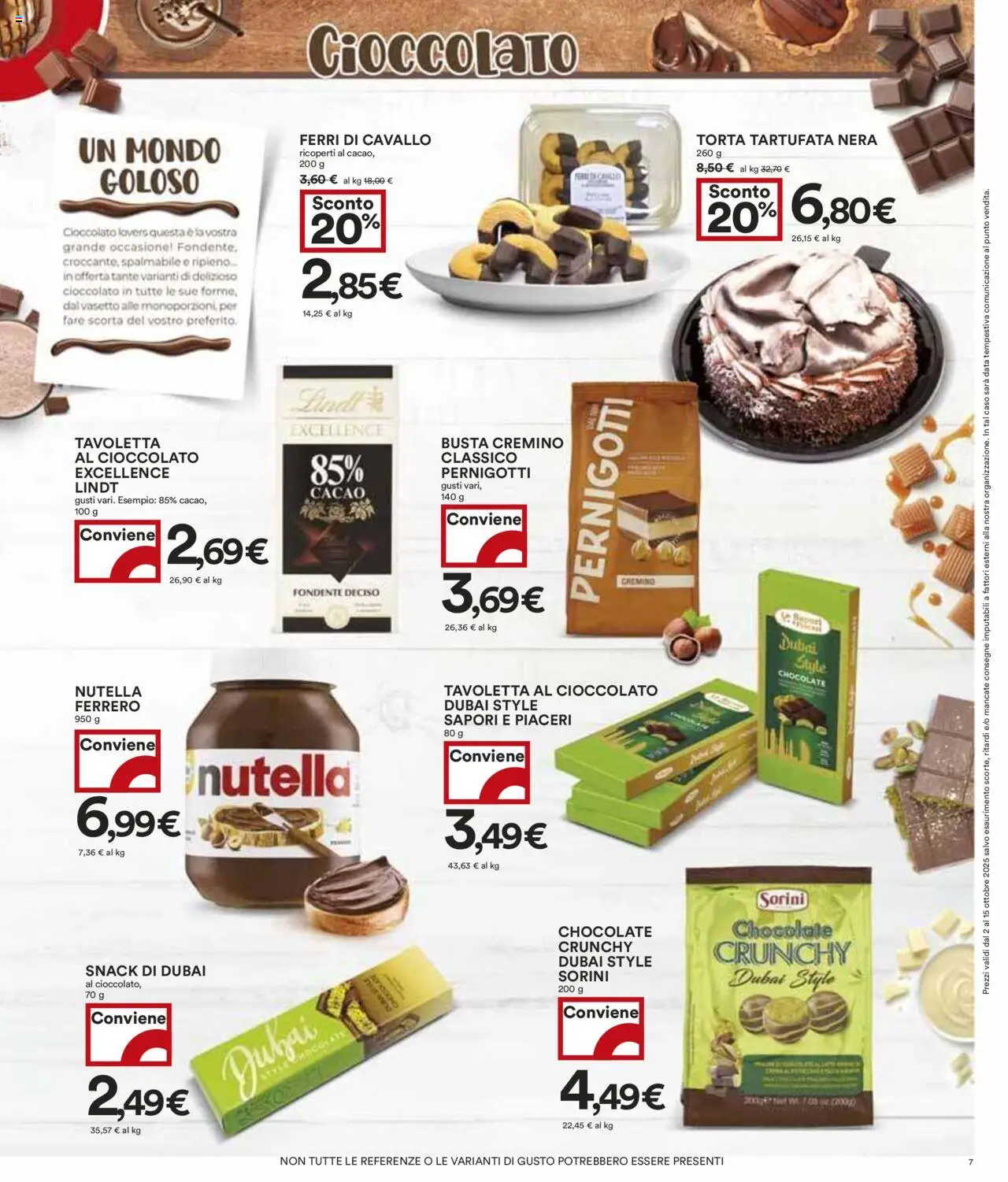 Volantino COOP del 02.10.2025 | Pagina: 7 | Prodotti: Cioccolato, Nutella, Data, Torta