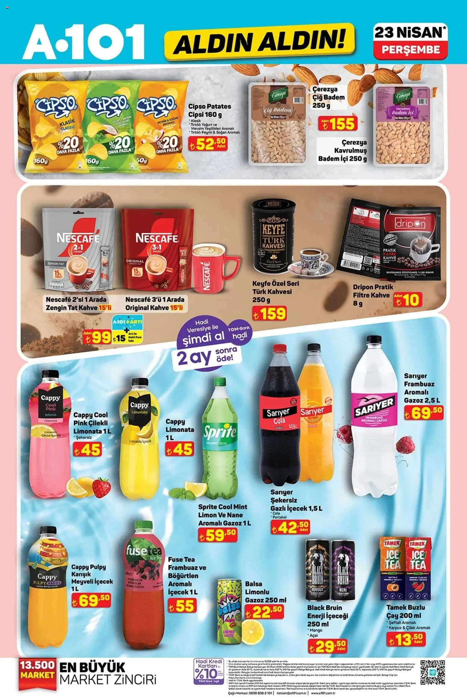 A101 - Katalog Aldın Aldın - 23.04.2026 tarihinden itibaren geçerlidir | Sayfa: 3 | Ürünler: Fuse tea, Çilek, Patates, Mango