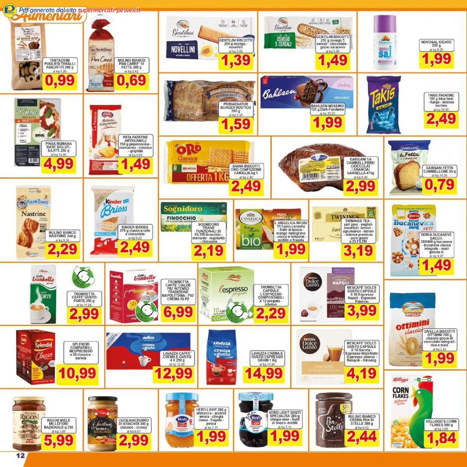 Volantino Pewex del 26.01.2026 | Pagina: 12 | Prodotti: Rosmarino, Cereali, Patatine, Taralli