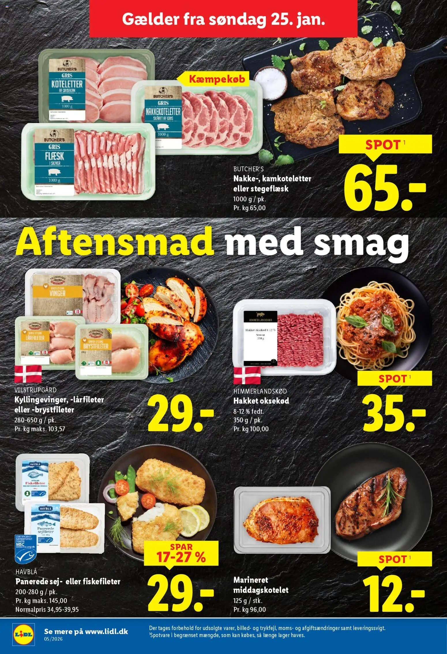 Lidl tilbudsavis – gyldig fra 29.01.2026 | Side: 18 | Produkter: Koteletter, Oksekød, Søm