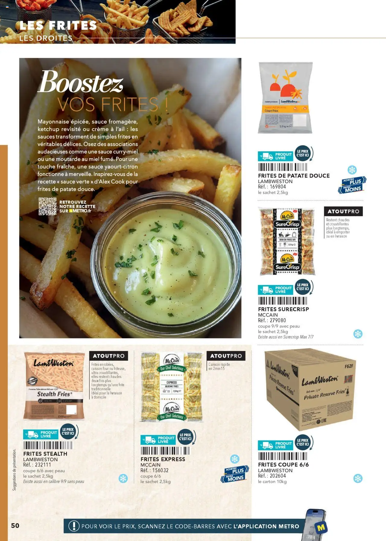  | Page: 50 | Produits: Frites, Miel, Mayonnaise, Livre