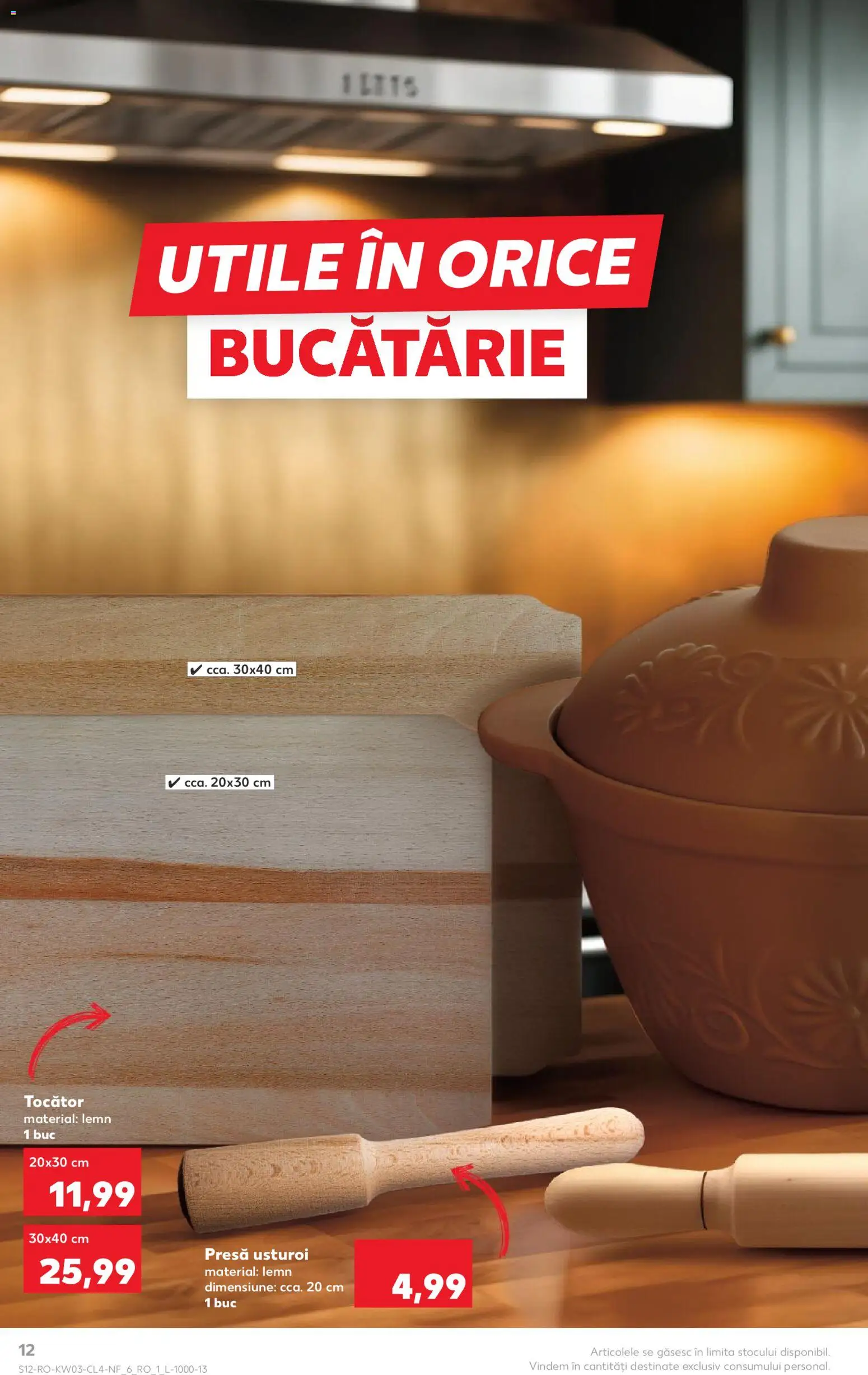 Noul catalog Kaufland – valabil de la 14.01.2026 | Pagină: 12 | Produse: Presă, Bucătărie, Tocător, Usturoi