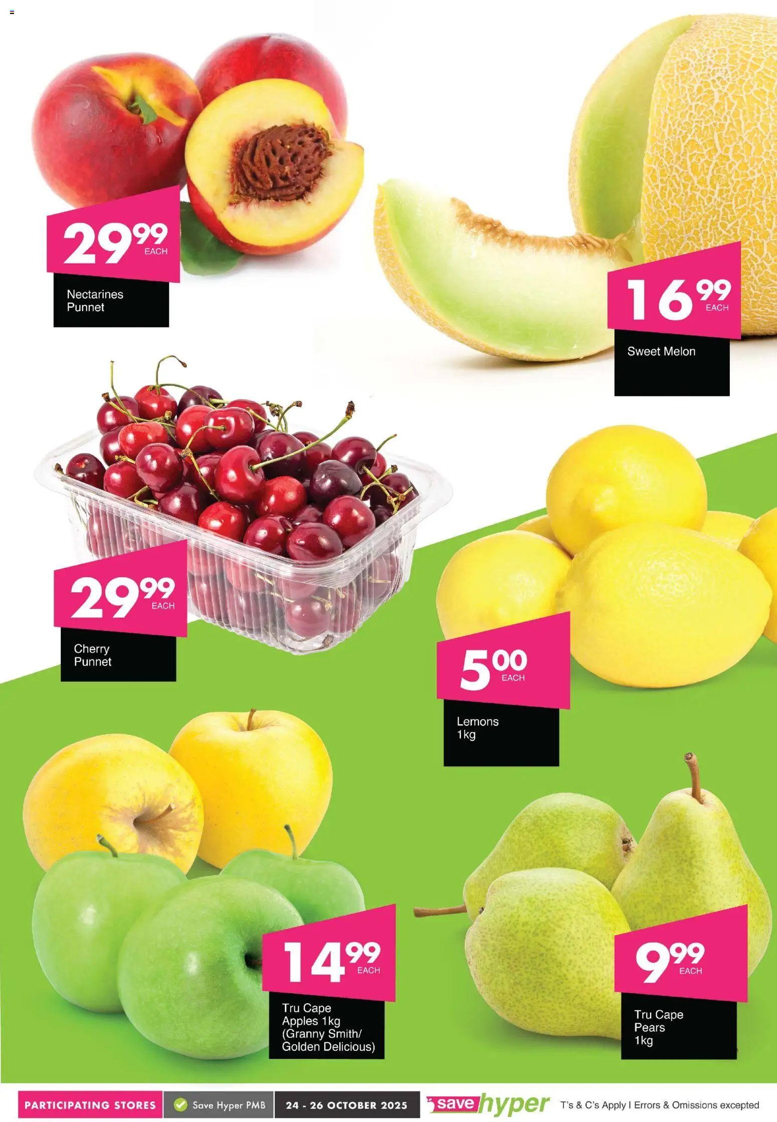 New Save catalogue – valid from 24.10.2025 | Page: 6 | Products: Pears, Apples, Nectarines