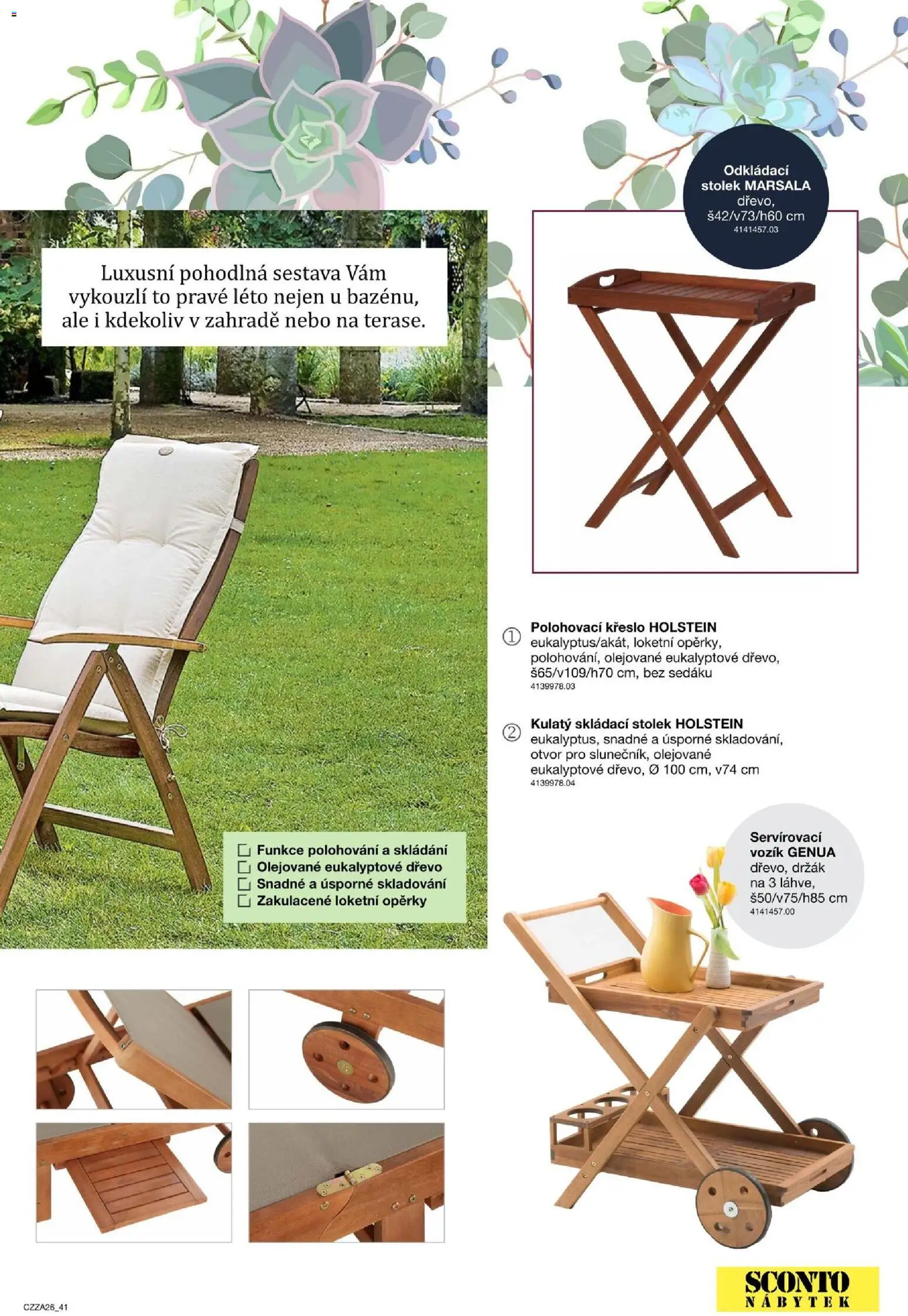 Sconto nábytek katalog - Zahradní speciál od 01.01.2026 | Strana: 41 | Produkty: Marsala, Odkládací stolek, Nábytek, Stolek