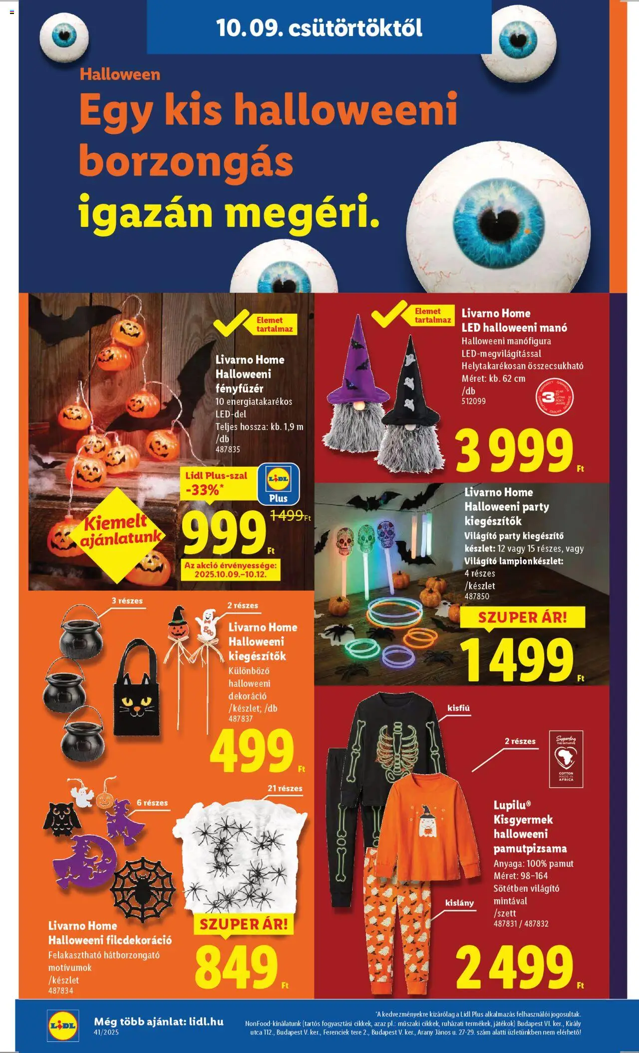Lidl akciós ujság - amely érvényes a következő dátumtól: 09.10.2025 | Oldal: 26 | Termékek: Fényfüzér, Játékok, Dekoráció