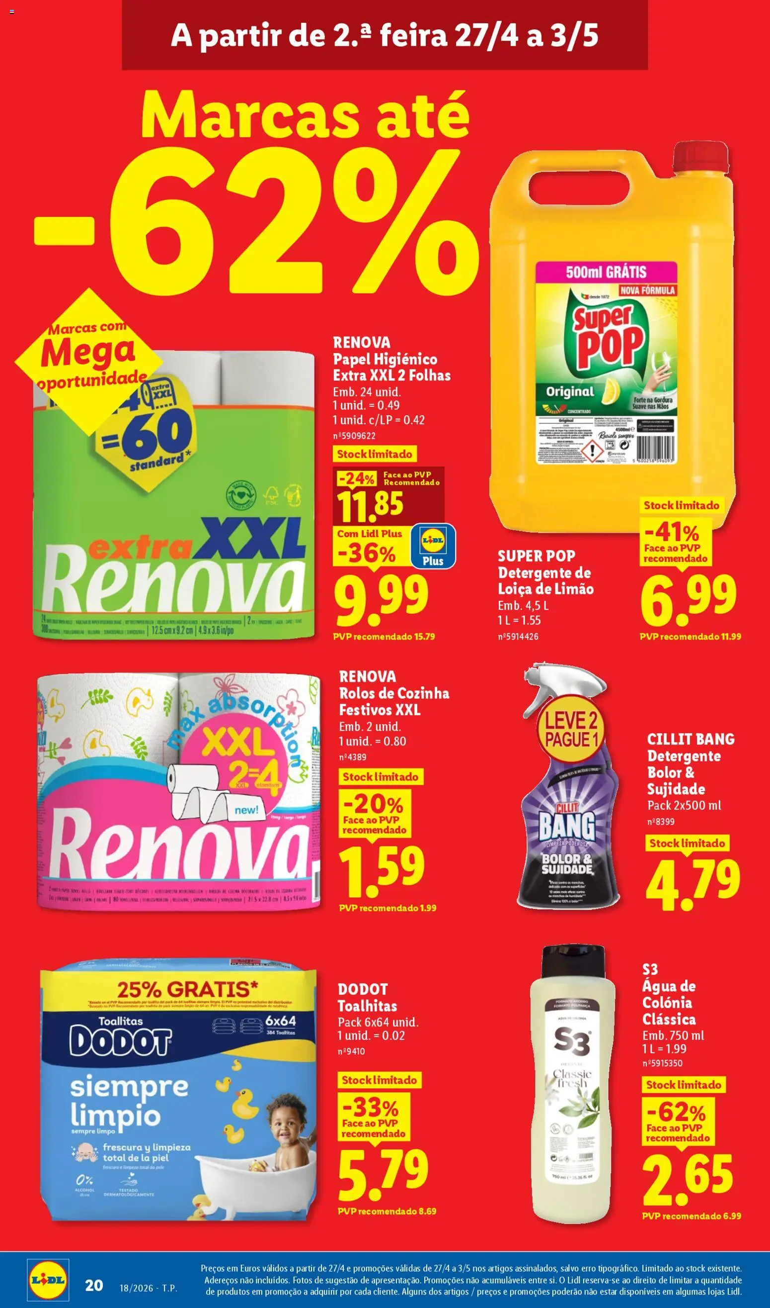 Lidl folheto | 27/04/2026 |  🎉 Como obter um desconto limitado? Poupe ainda hoje! | Portugal
