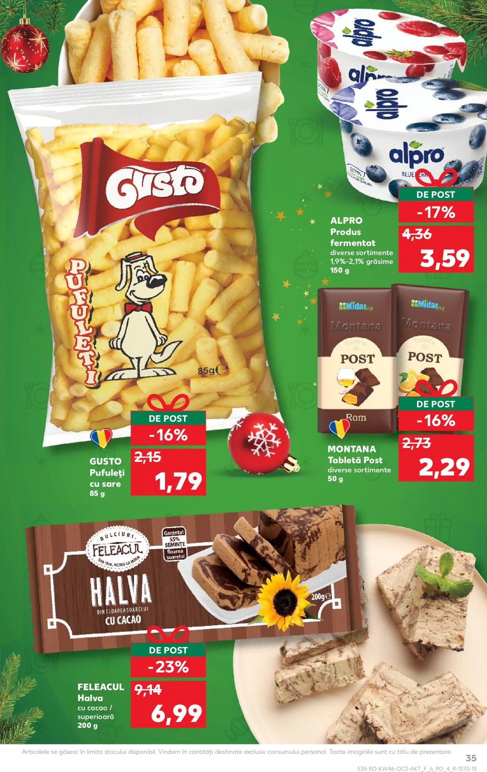 Noul catalog Kaufland – valabil de la 12.11.2025 | Pagină: 35 | Produse: Tabletă, Semințe, Cacao, Sare