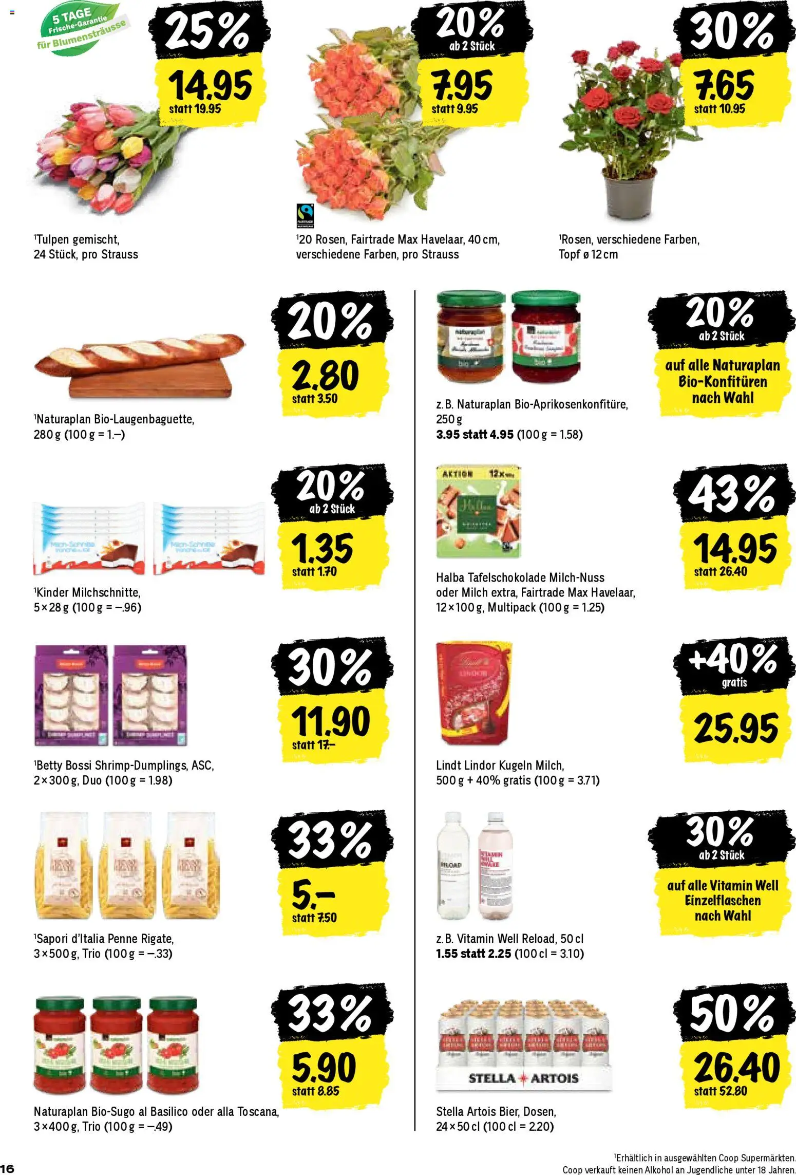 Coop aktionen – gültig ab 09.04.2026 | Seite: 16 | Produkte: Baguette, Milch, Pasta