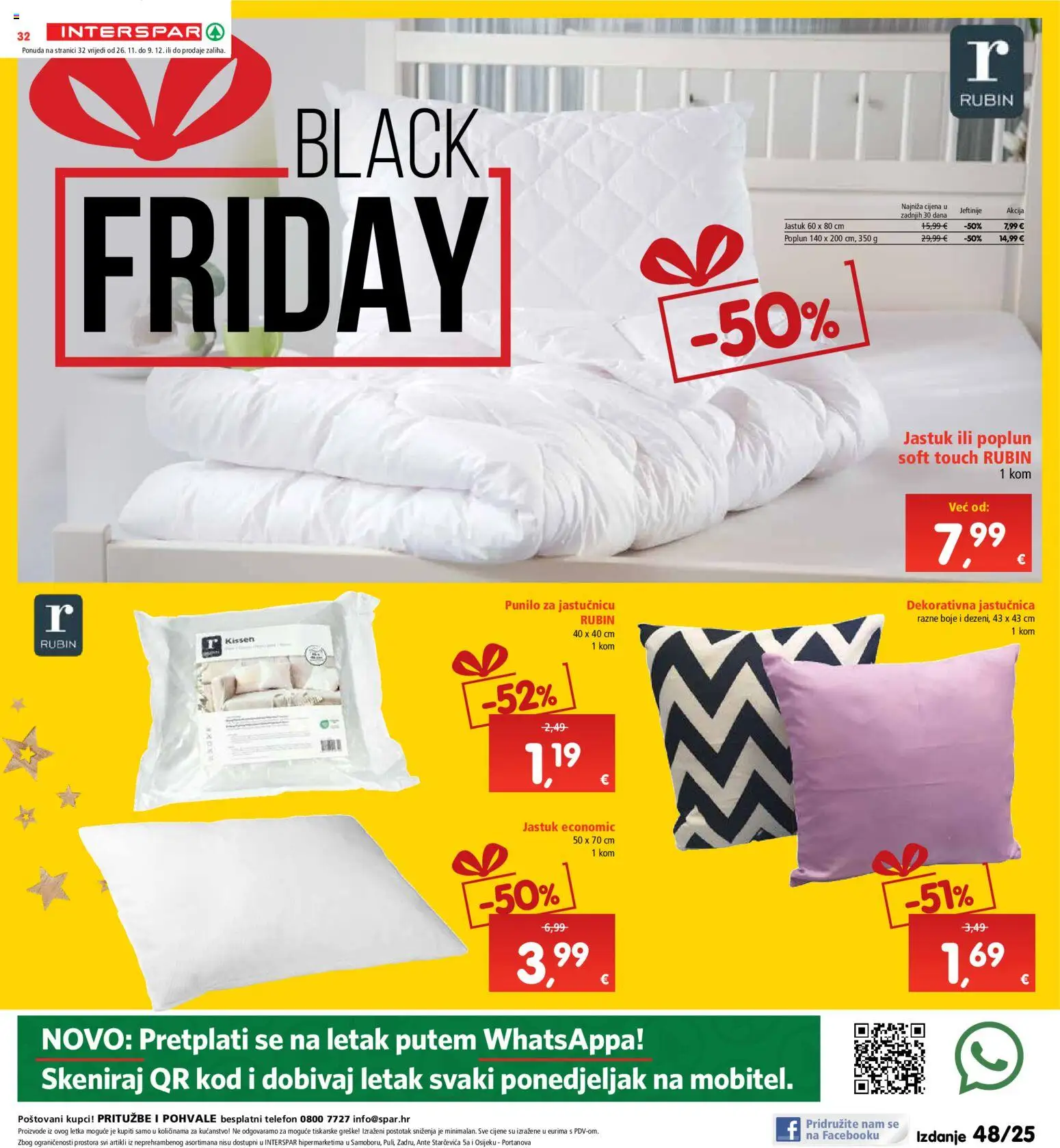 Interspar katalog | vrijedi od 26.11.2025 | Stranica: 39 | Proizvodi: Jastuk, Jastučnica, Telefon, Poplun