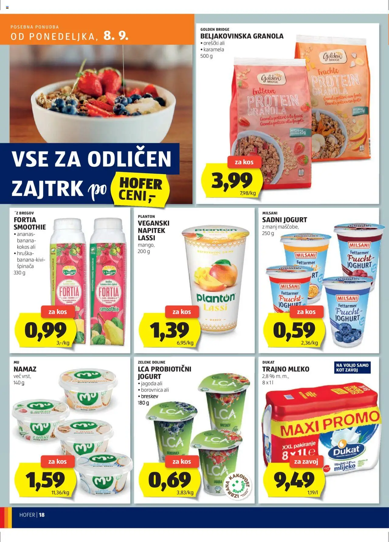 Hofer SI katalog | vrijedi od 04.09.2025 | Stranica: 18 | Proizvodi: Smoothie, Mango, Karamela, Namaz