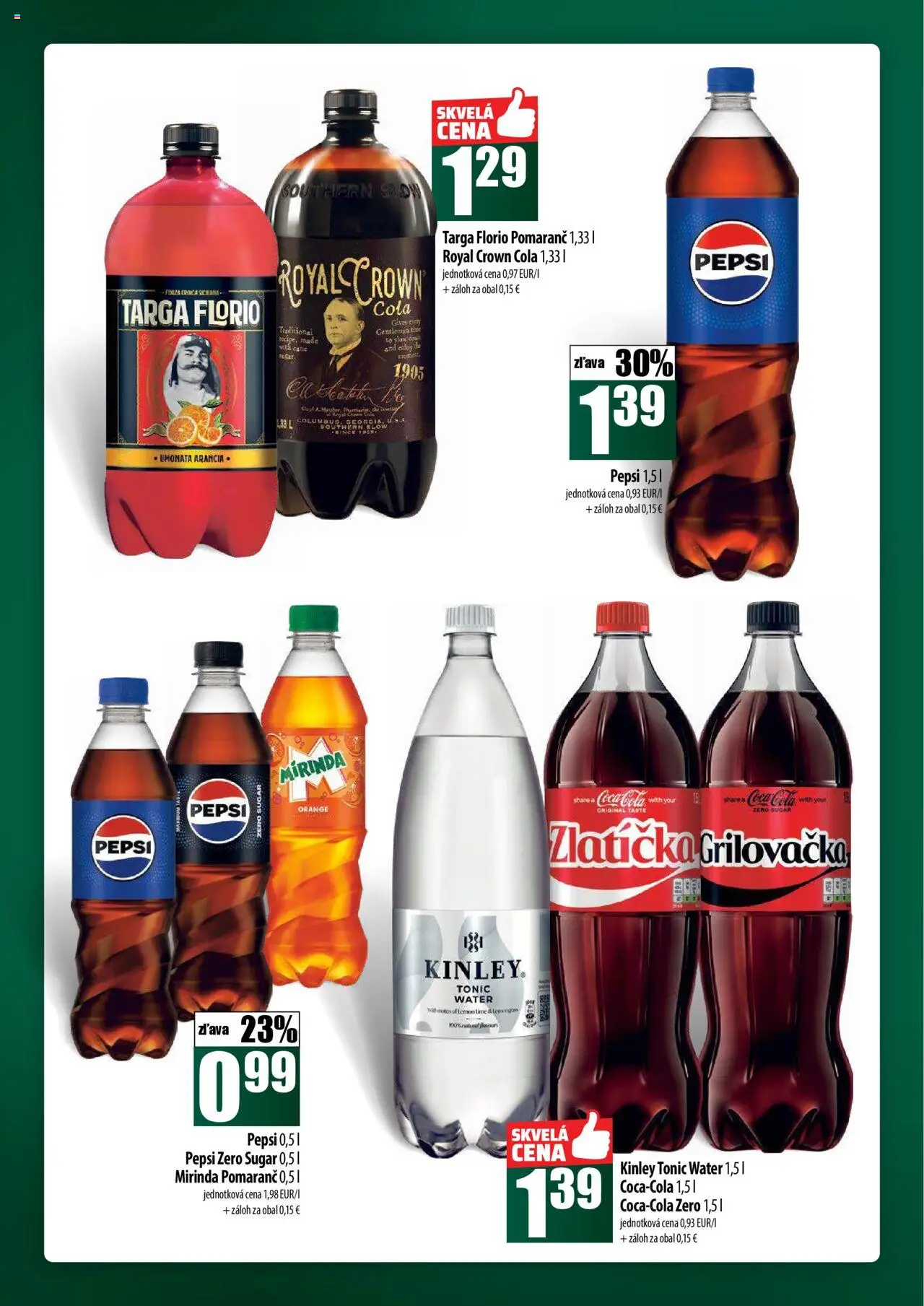 COOP Jednota široká ponuka │ platný od 31.07.2025 | Strana: 44 | Produkty: Coca cola, Pepsi, Mirinda, Cola