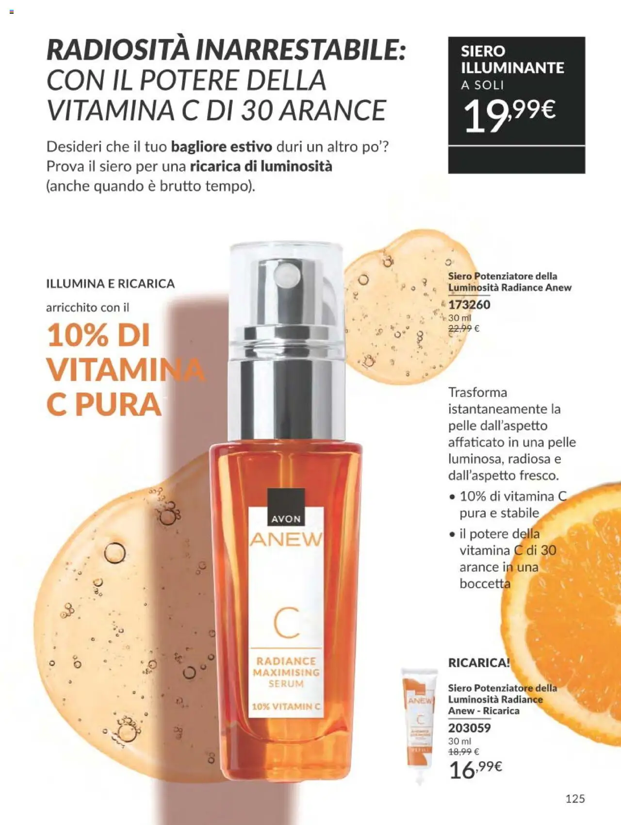Volantino Avon del 01.09.2025 | Pagina: 125 | Prodotti: Illuminante, Arance