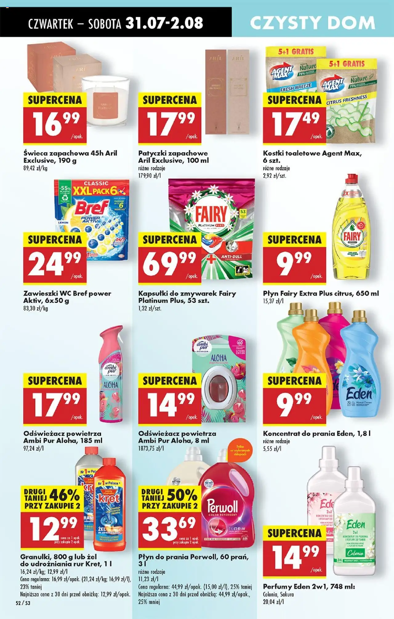 Biedronka gazetka - Oferta W tym tygodniu od 31.07.2025 | Strona: 70 | Produkty: Odświeżacz, Odświeżacz powietrza, Perfumy, Fairy
