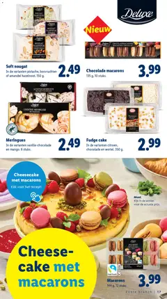Chocolade macarons, 135 g, 10 stuks. - Voorbeeld van een folder van Lidl, geldig van 05.03.2026 | Pagina: 17 | Producten: Munt, Chocolade, Pavilon, Cake